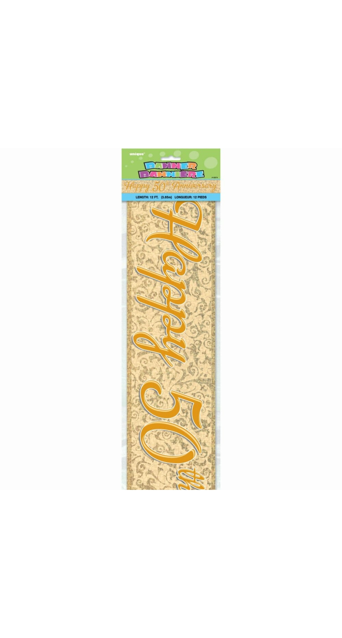 50th Gold Anniversary Prism Banner - 12 ft