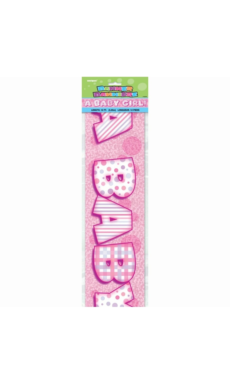 A Baby Girl Prism Banner - 12 ft