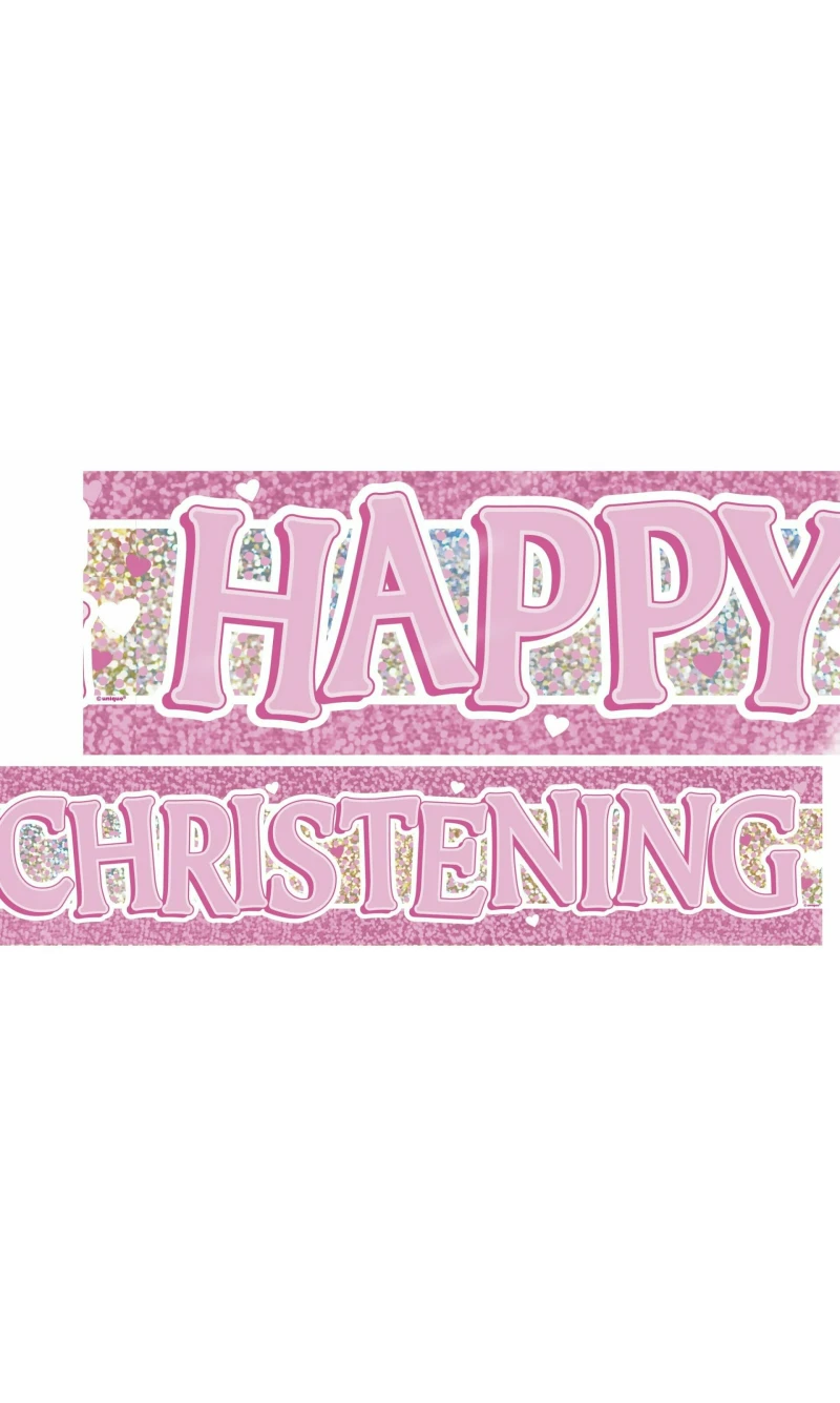 Happy Christining Foil Banner - 3.65m