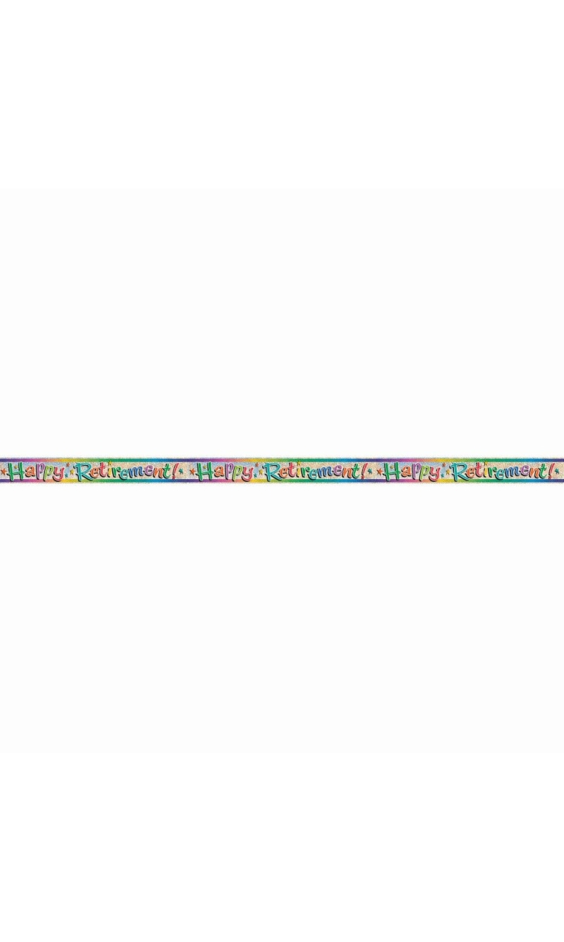 Happy Retirement Prism Banner - 12 ft