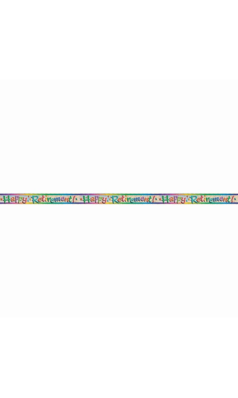 Happy Retirement Prism Banner - 12 ft