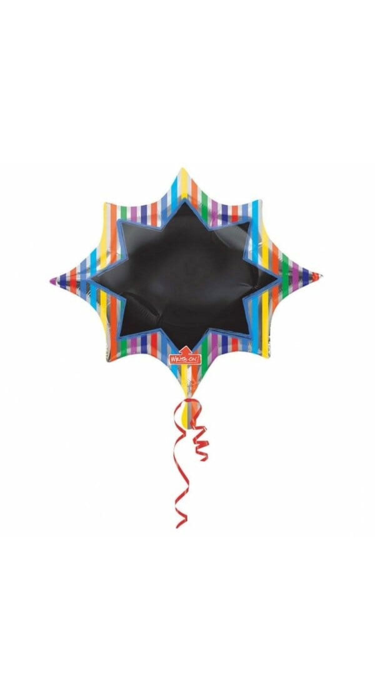 Multi-Stripe Personalised SuperShape Foil Balloon - 35'' x 29'' (88cm x 73cm)