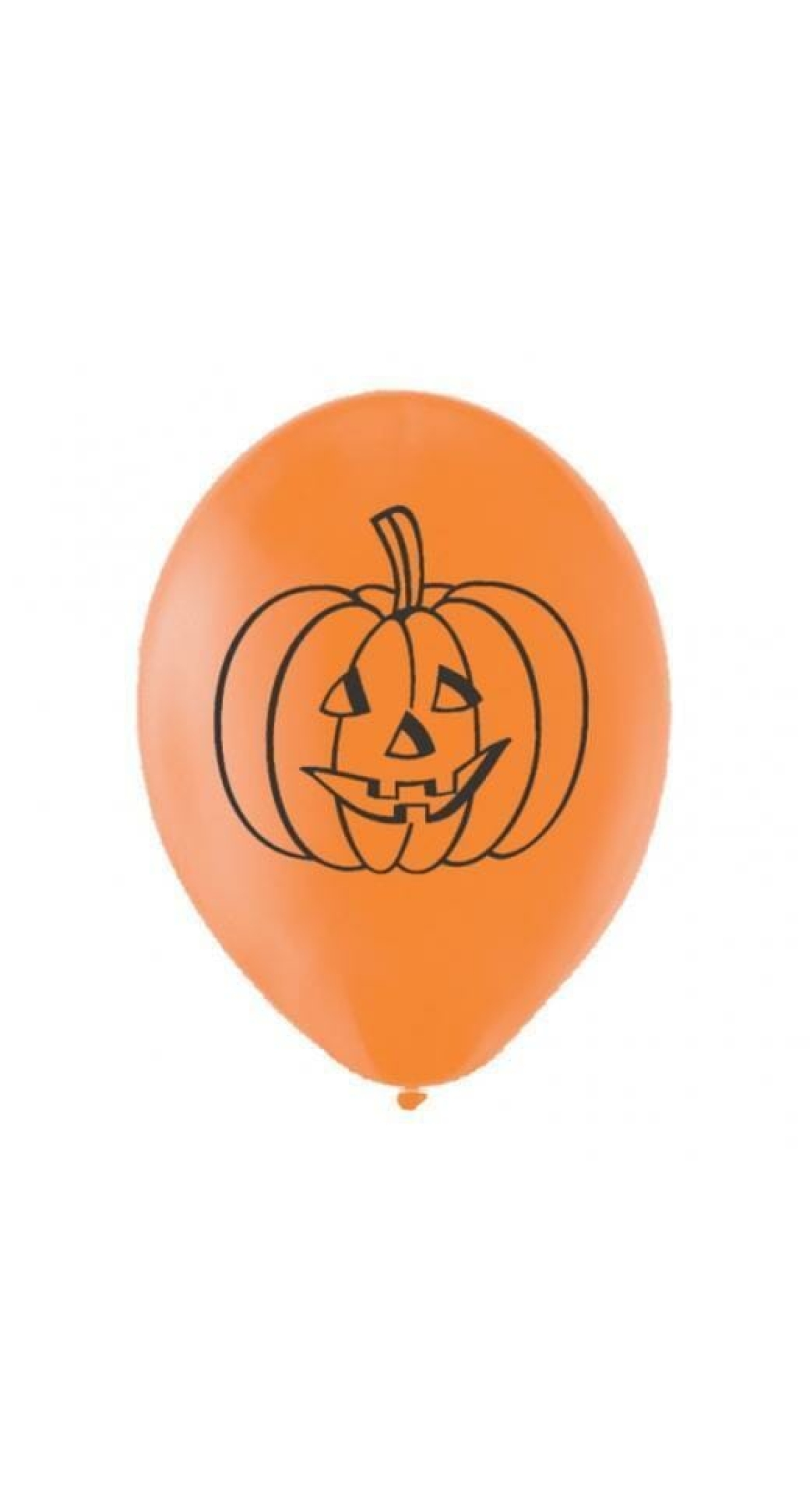 Halloween Orange Pumpkin 4 Sided Printed Latex Balloons 11" - 6pk