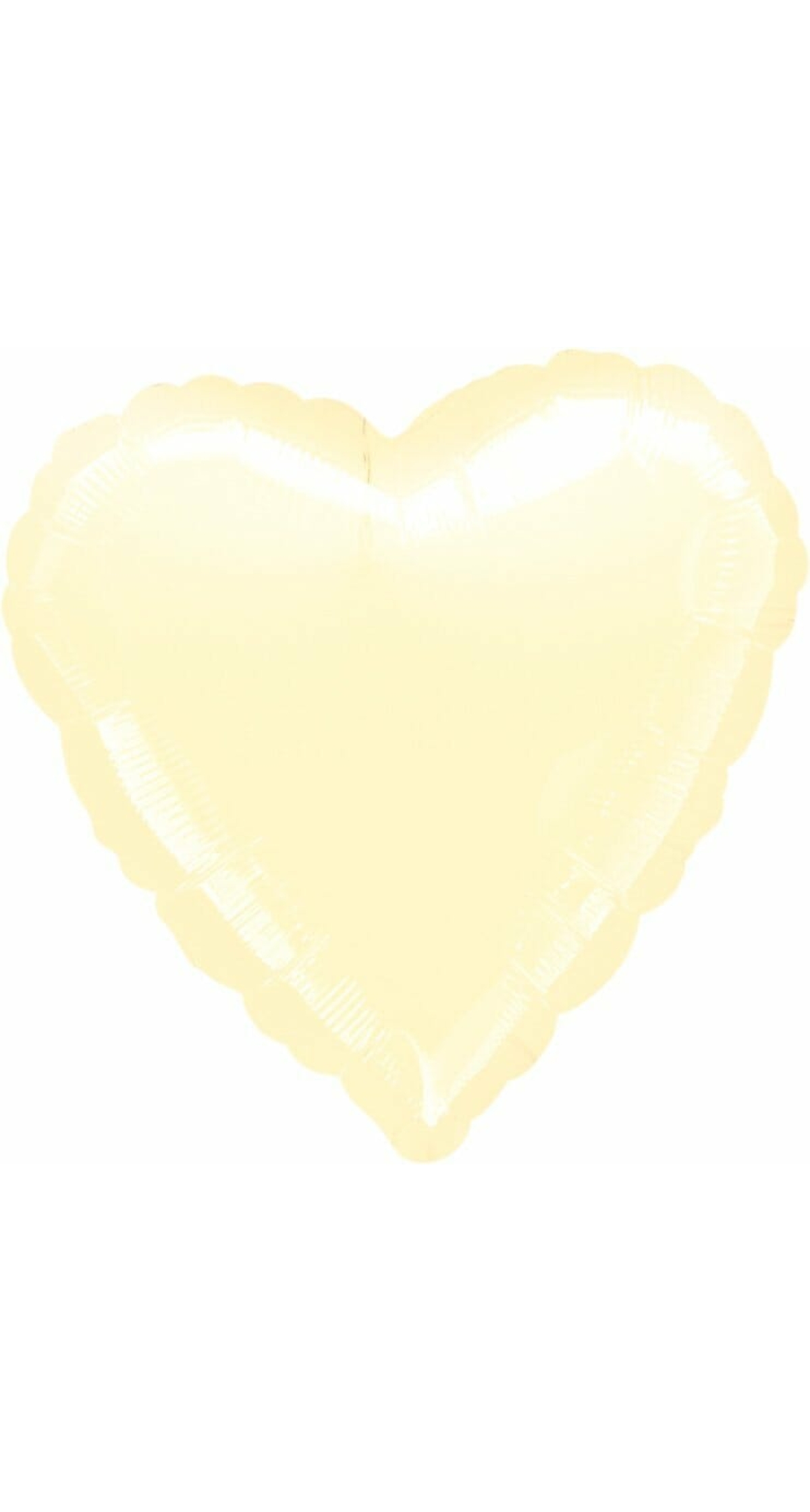 Metallic Pearl Ivory Heart Foil Balloon 18''