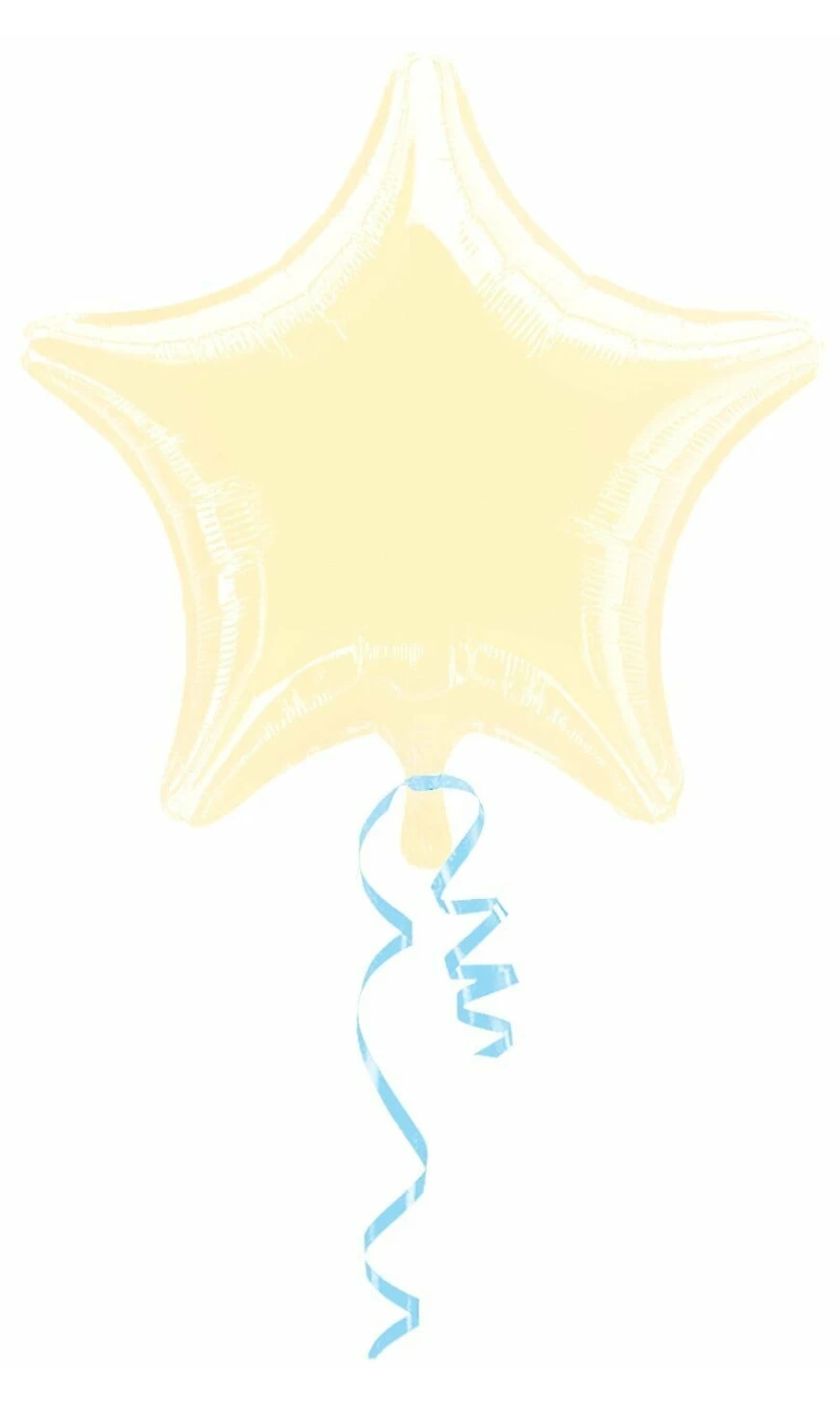 Metallic Pearl Ivory Star Foil Balloon 18''