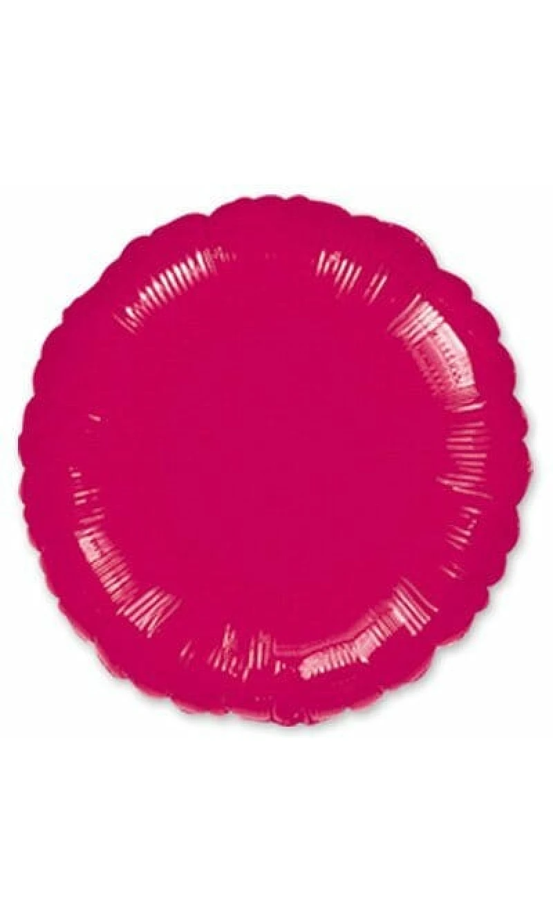 Metallic Burgundy Round Foil Balloon 18"