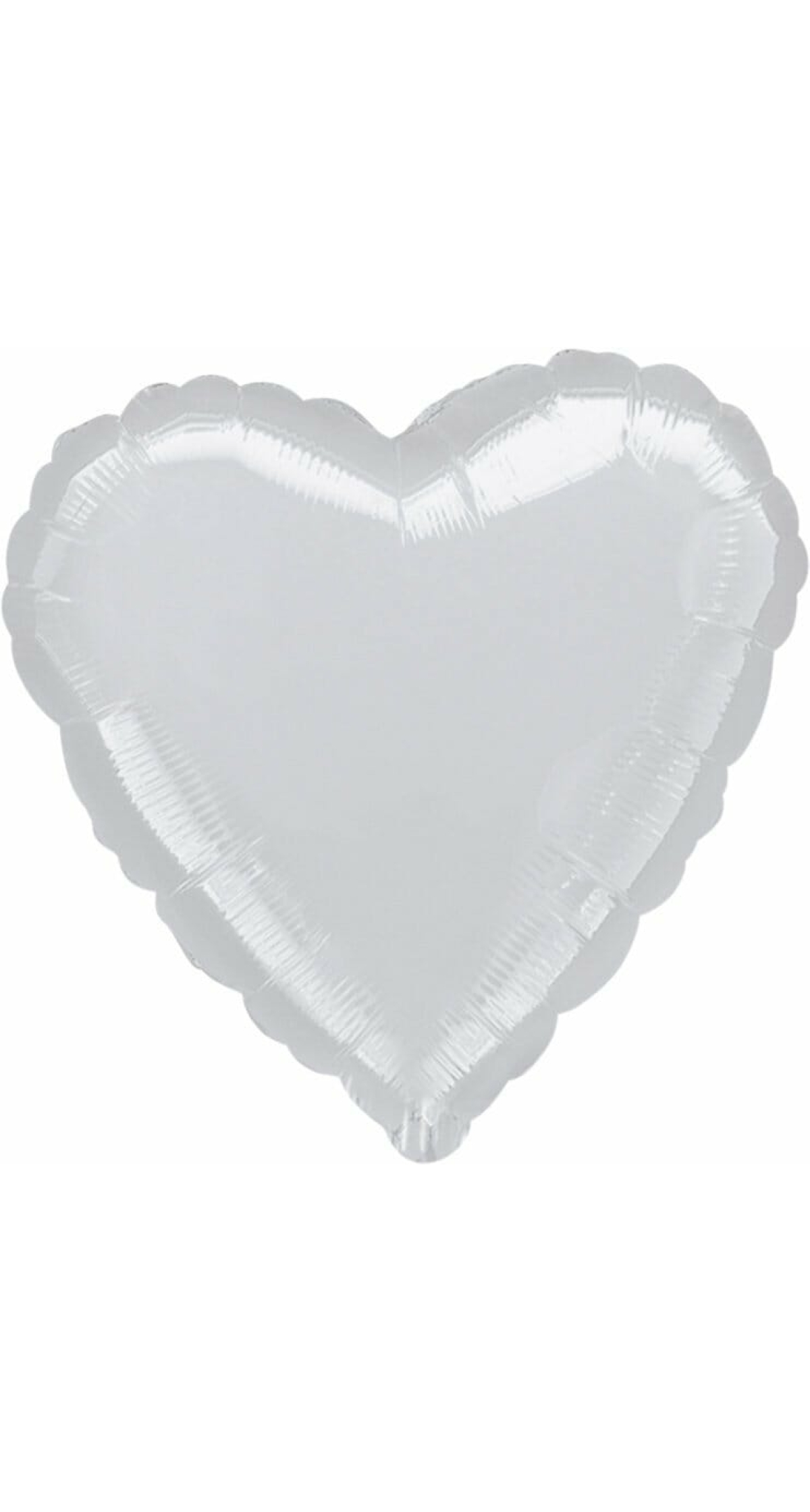 Metallic Silver Jumbo Heart Foil Balloon 32'' (81cm)