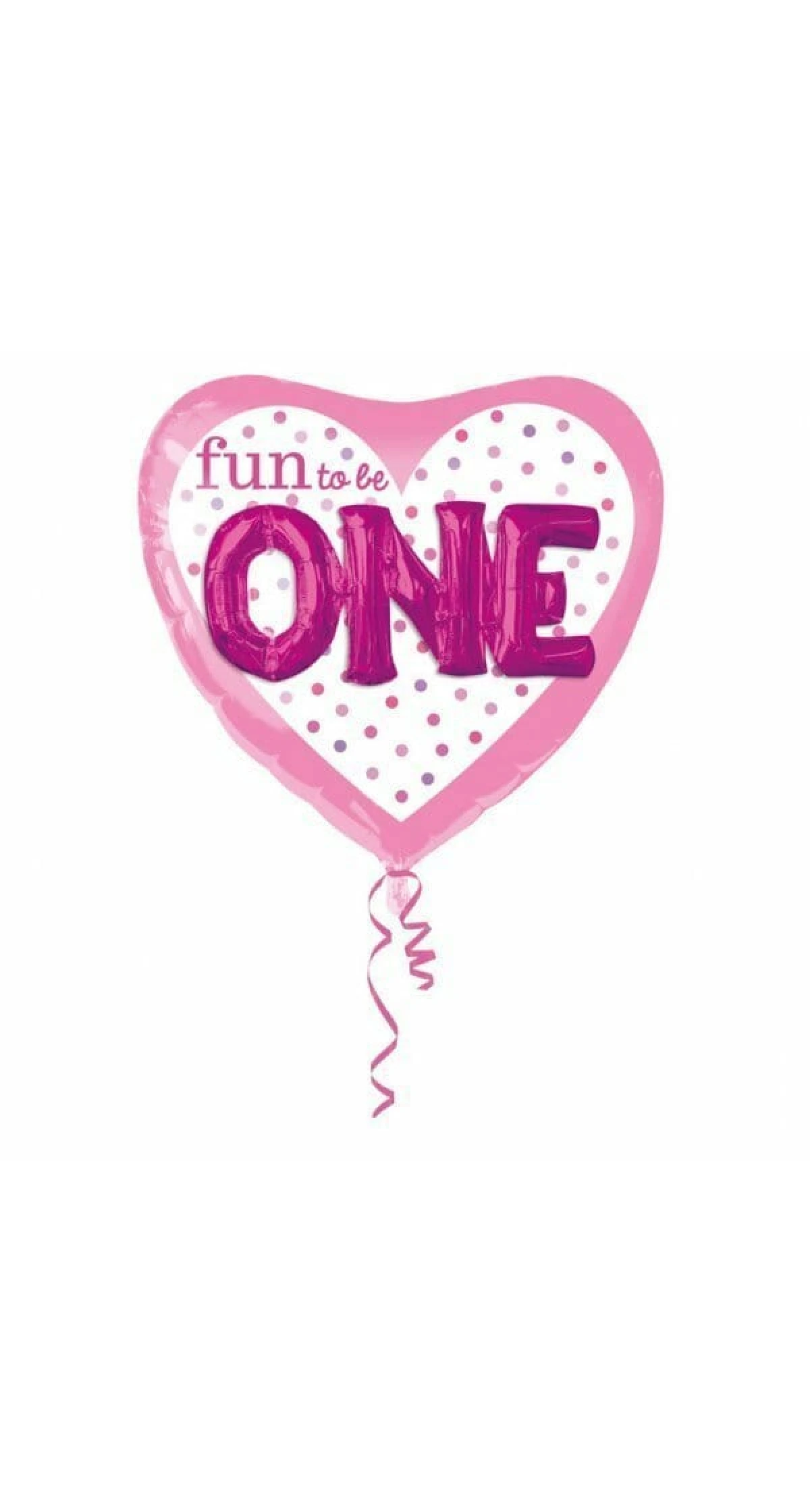Multi Balloon Fun to Be O-N-E Girl Foil Balloon - 91cm x 91cm