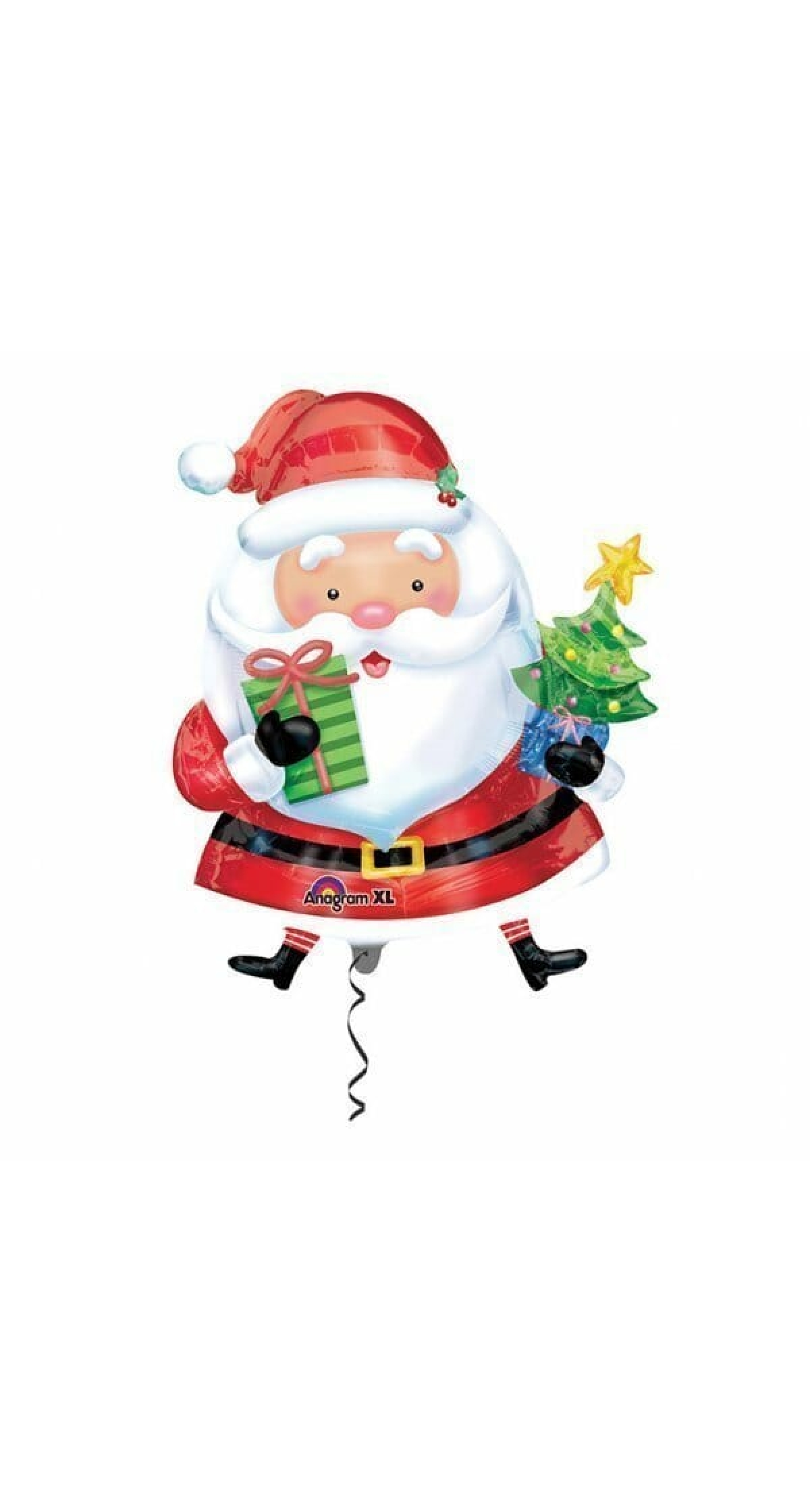 Super Shape Santa with Tree  Foil Balloon 31'' x 26'' (78cm x 66cm)