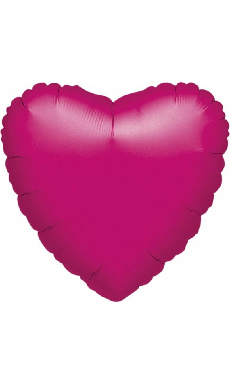 Metallic Fuchsia Heart Foil Balloon 18''