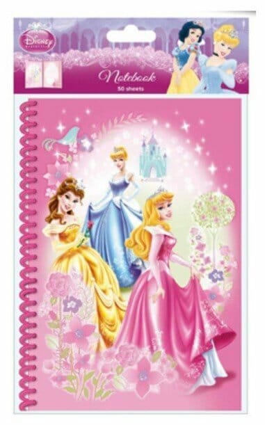 Princess Holographic Assorted Spiral Notebook 26cm x 18cm - 50 Sheets
