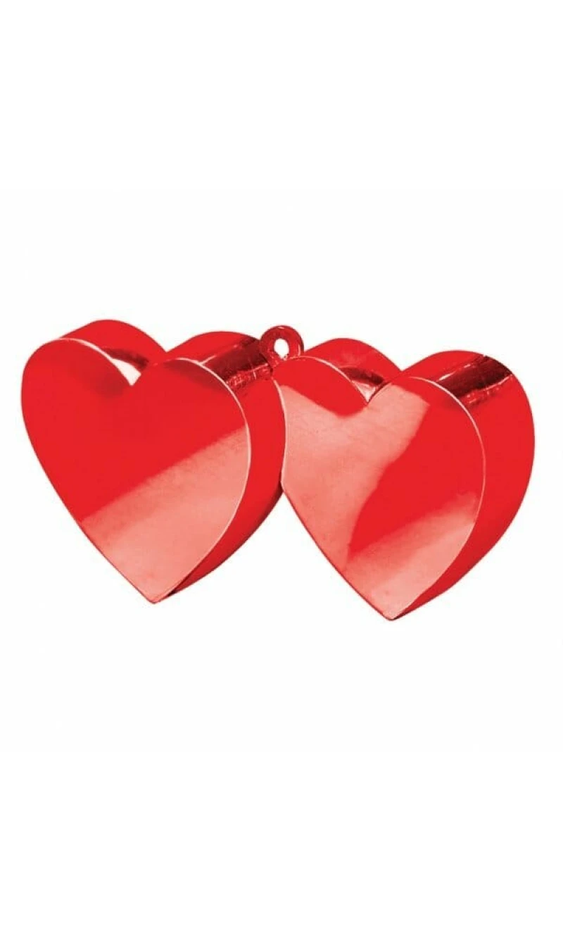 Red Double Heart Balloon Weight 170g - 10cm