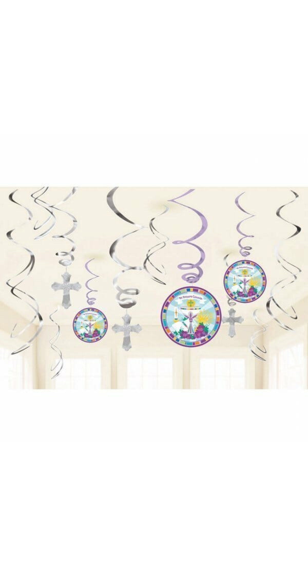 Primera (First) Communion Decoration Swirld - 12pk