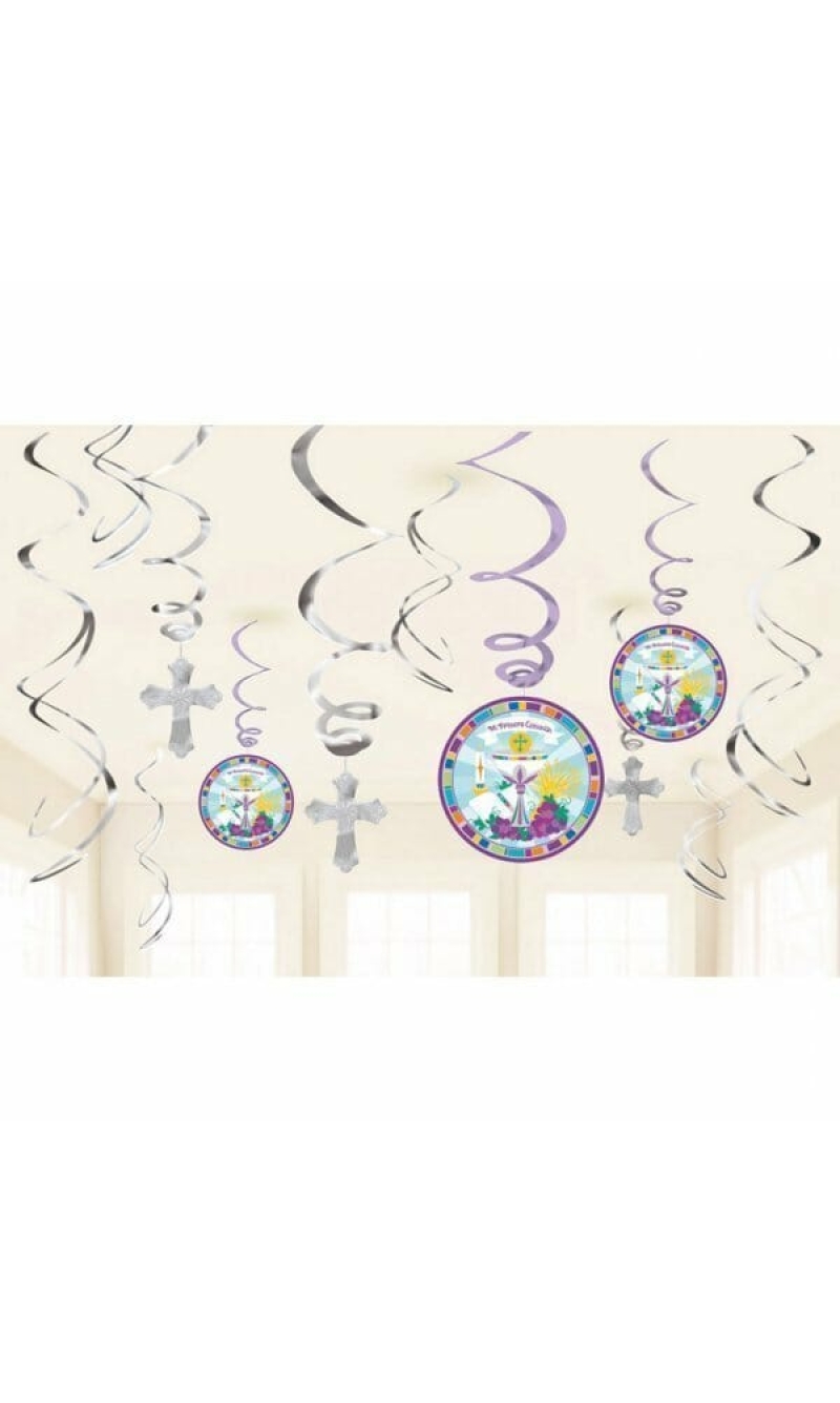 Primera (First) Communion Decoration Swirld - 12pk