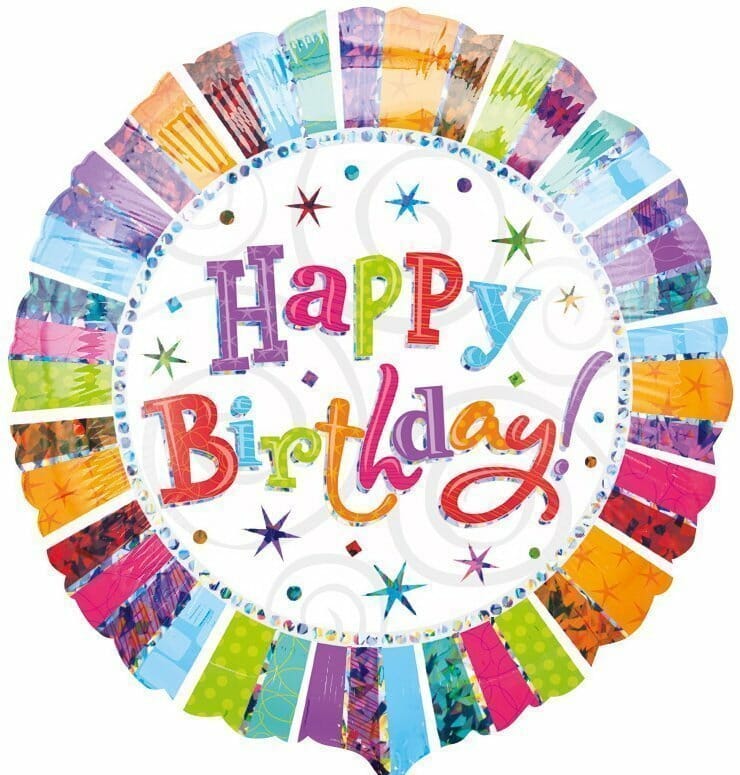 Happy Birthday Radiant Jumbo Foil Balloon - 32'' (81cm)