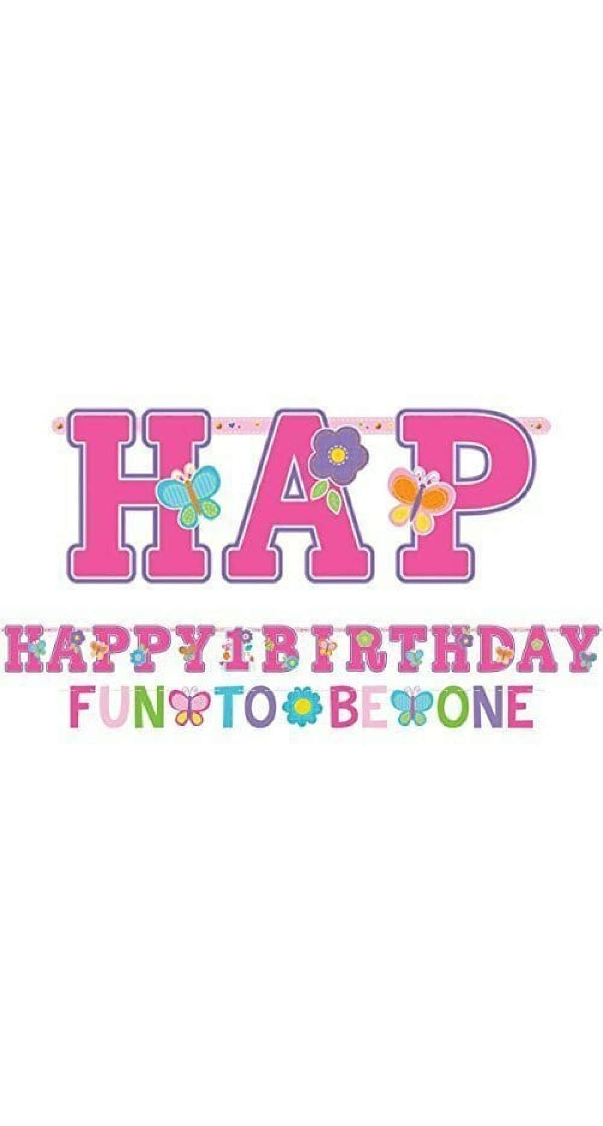 Sweet 1st Birthday Girl Jumbo Letter Banner Kit - 3m