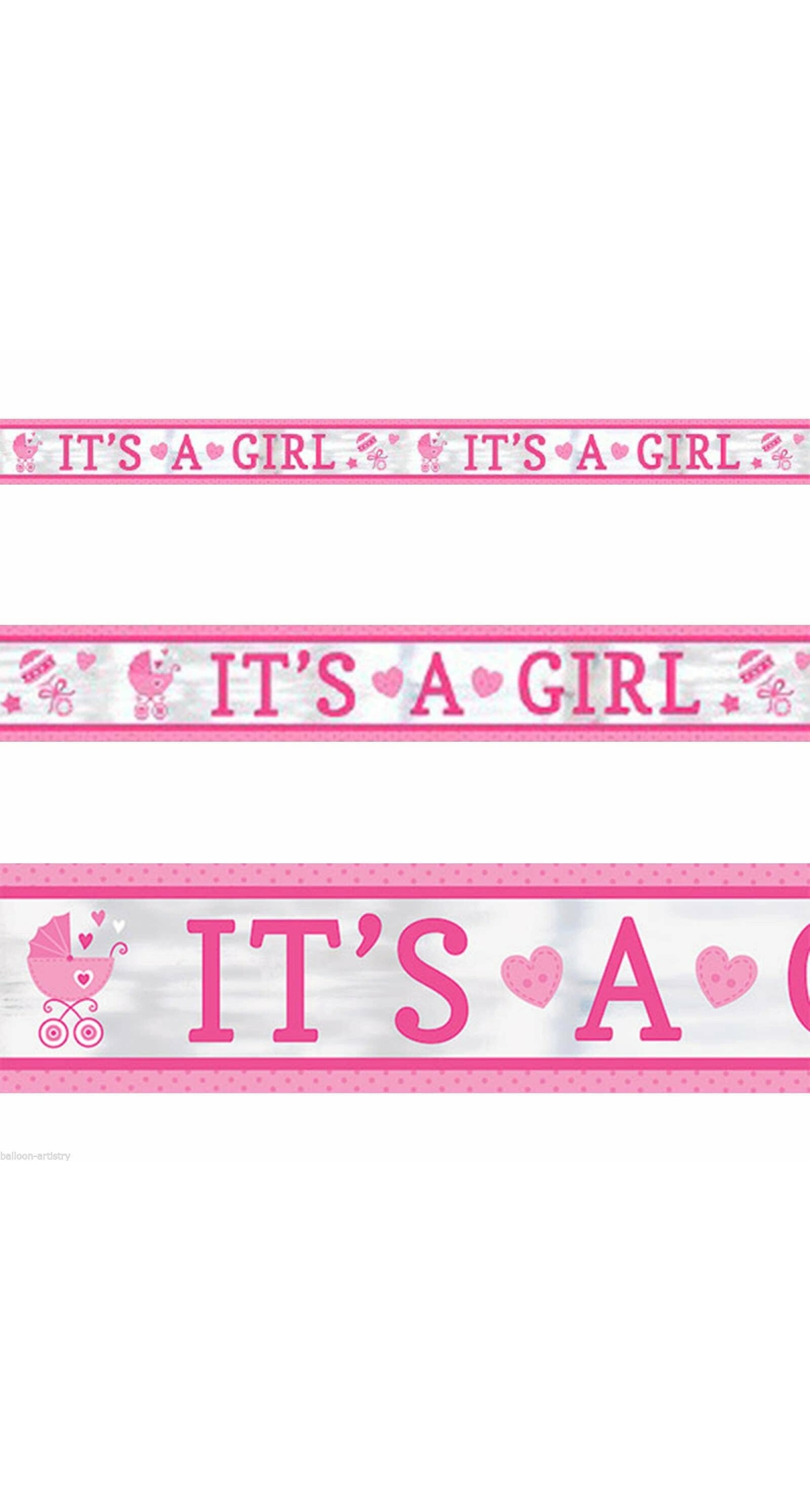 Baby Shower 'It's a Girl' Foil Banner - 7.6m