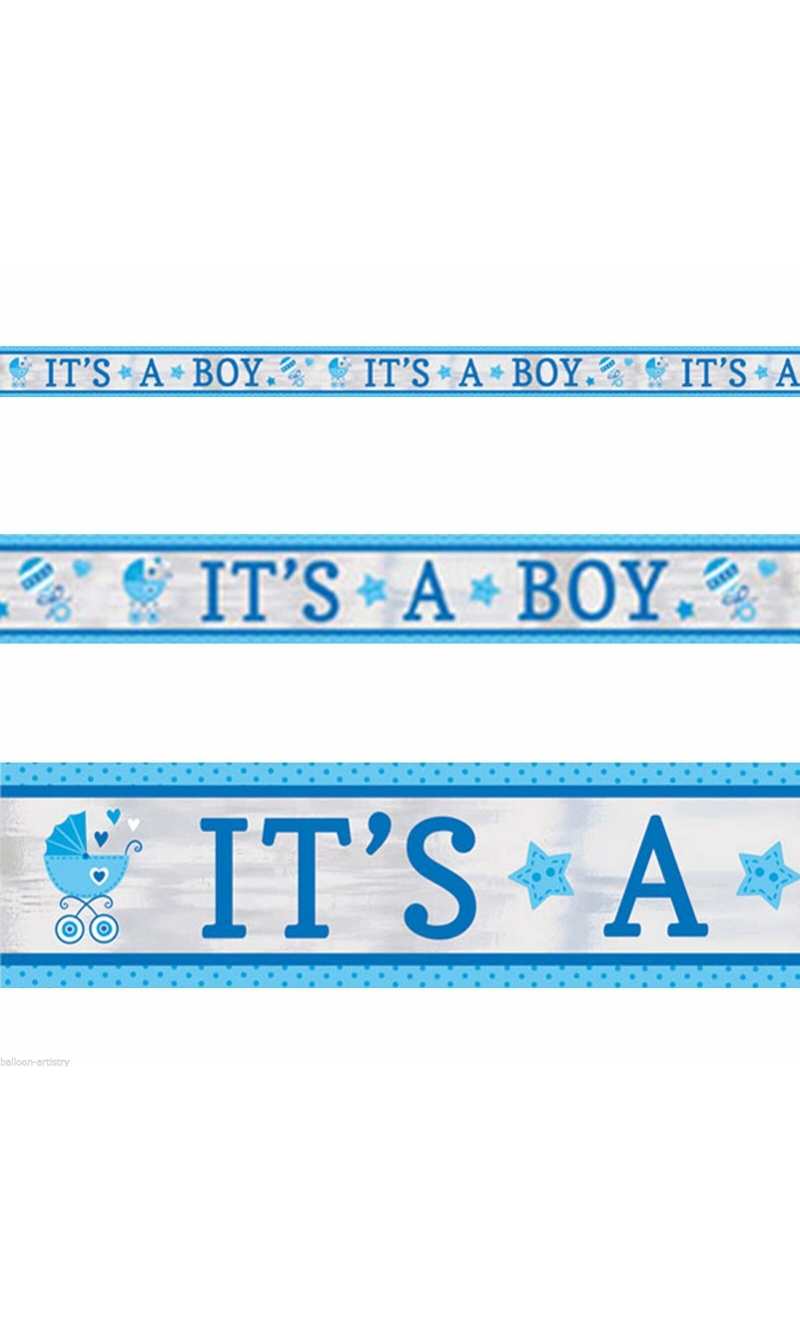 Baby Shower 'It's a Boy' Foil Banner - 7.6m