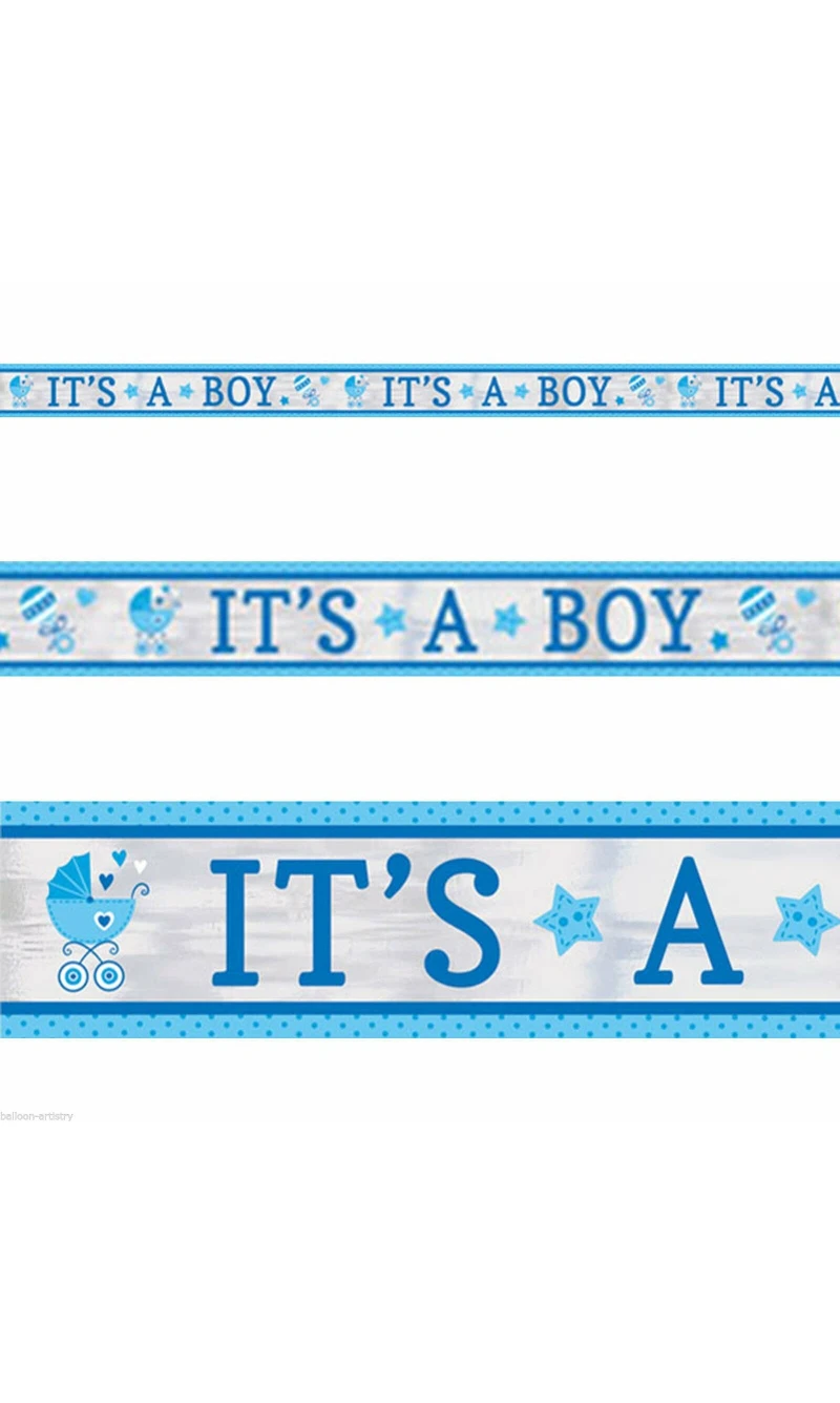 Baby Shower 'It's a Boy' Foil Banner - 7.6m