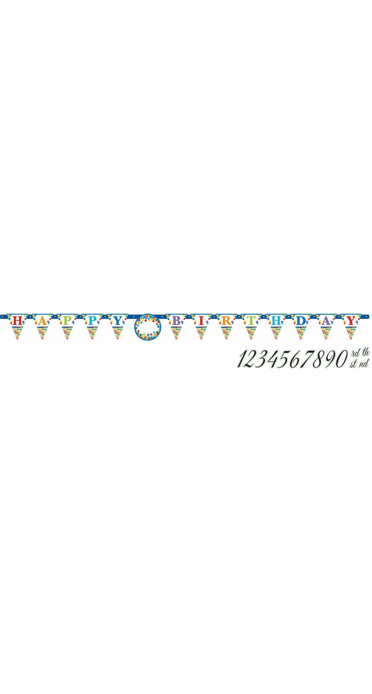 Bright Birthday Jumbo Letter Banner Kit - 25.4cm x 320cm