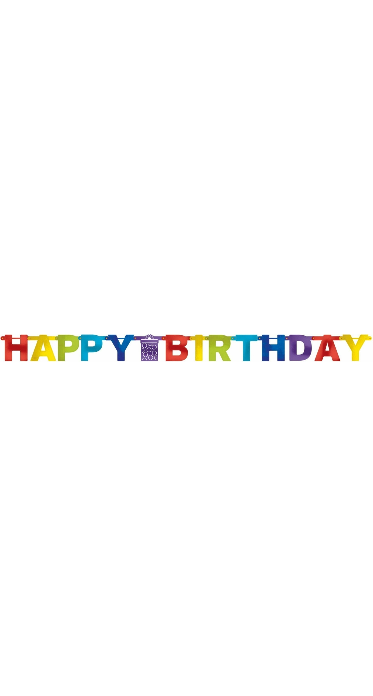 Happy Birthday Muti Coloured Letter Banner - 2.19m