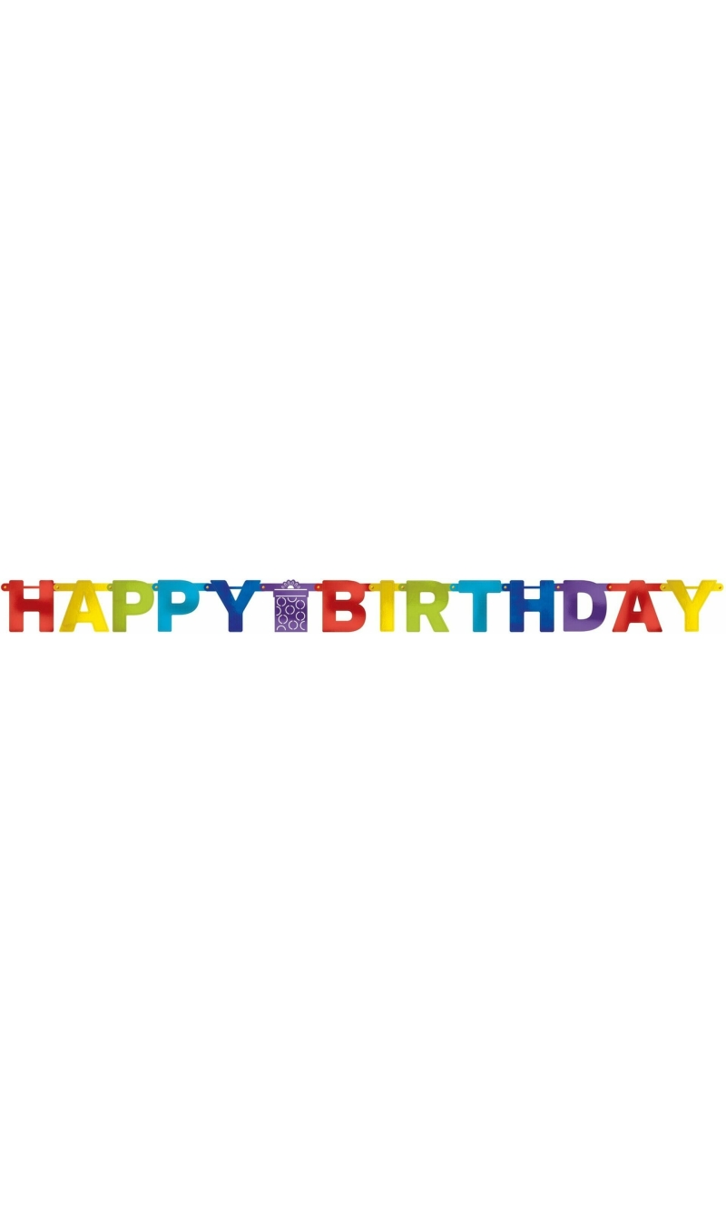 Happy Birthday Muti Coloured Letter Banner - 2.19m