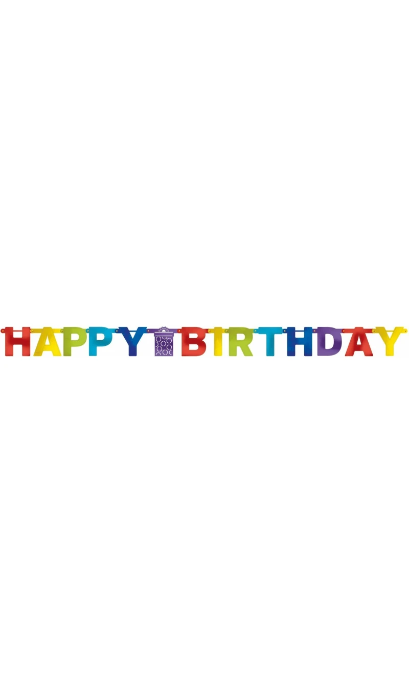 Happy Birthday Muti Coloured Letter Banner - 2.19m