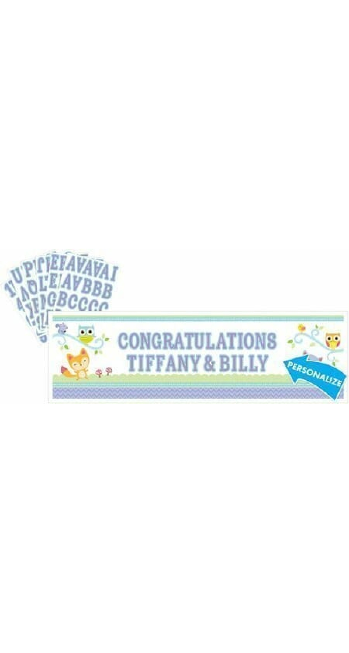 Woodland Baby Personalized Giant Banner Kit - 1.5m