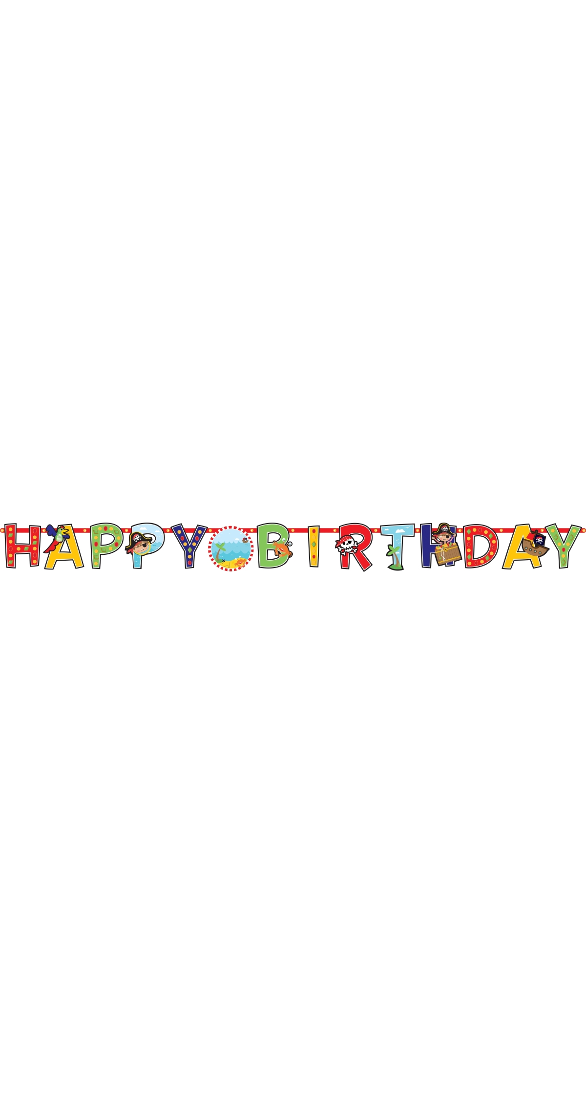 Little Pirate Jumbo Paper Letter Banner - 10 Feet