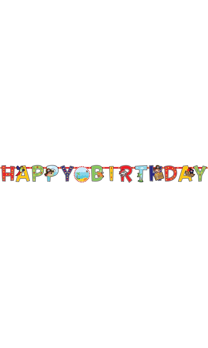 Little Pirate Jumbo Paper Letter Banner - 10 Feet