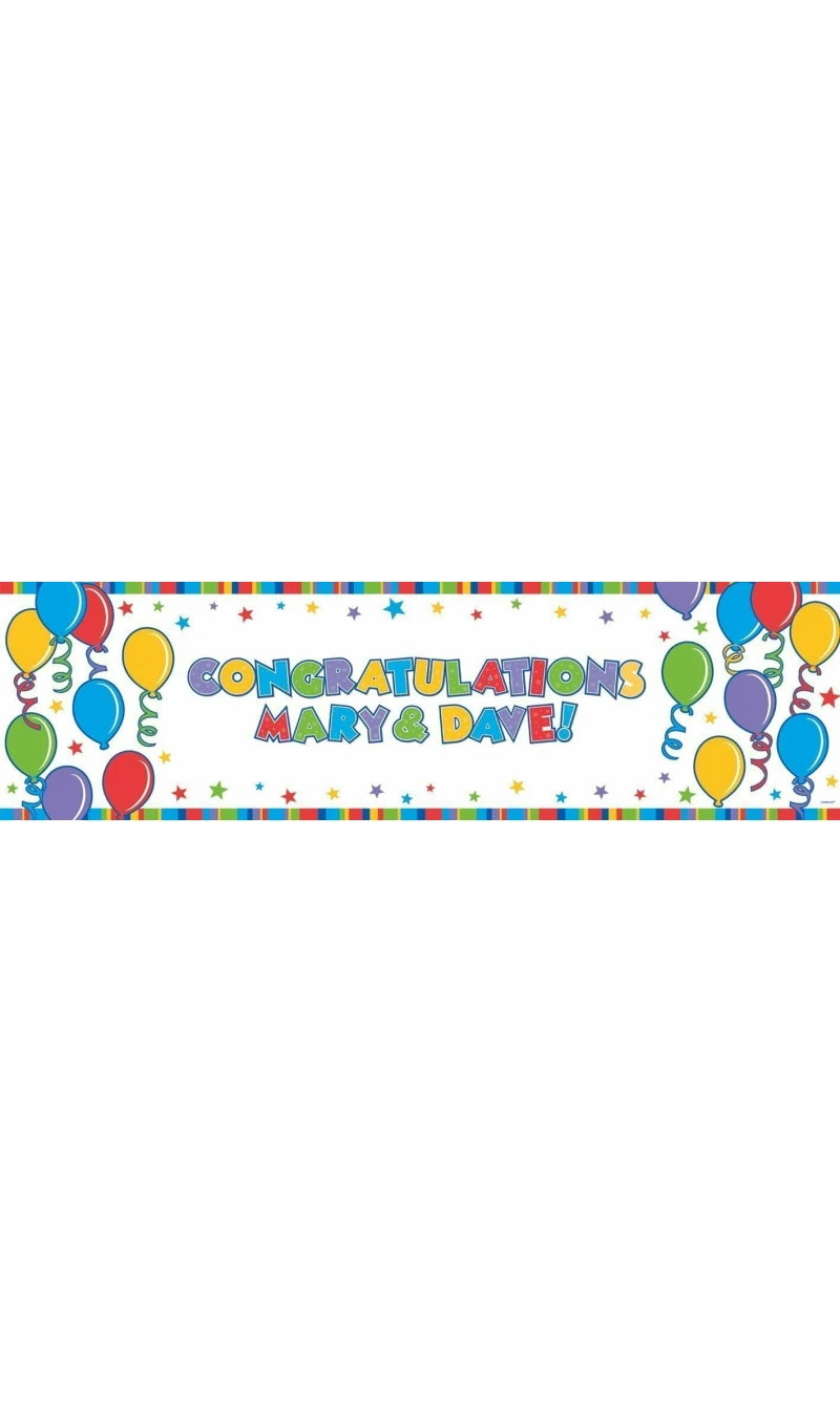 Bright Birthday Giant Sign Banner (96" x 20")