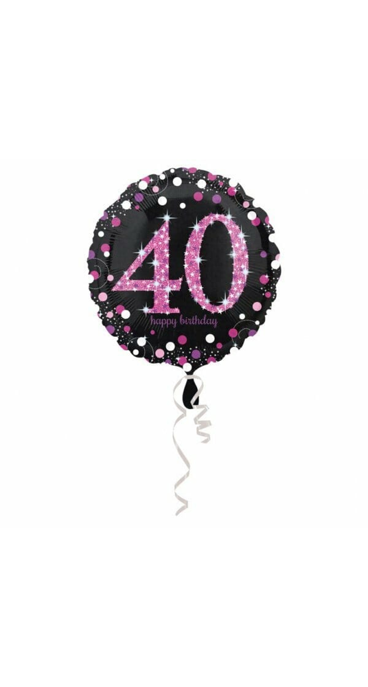 40 Happy Birthday Pink Foil Balloon 18'' - 45cm