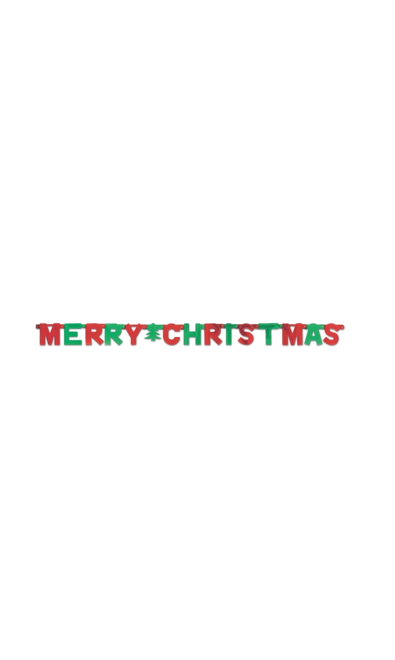 Merry Christmas Letter Banner - 5ft (152cm)