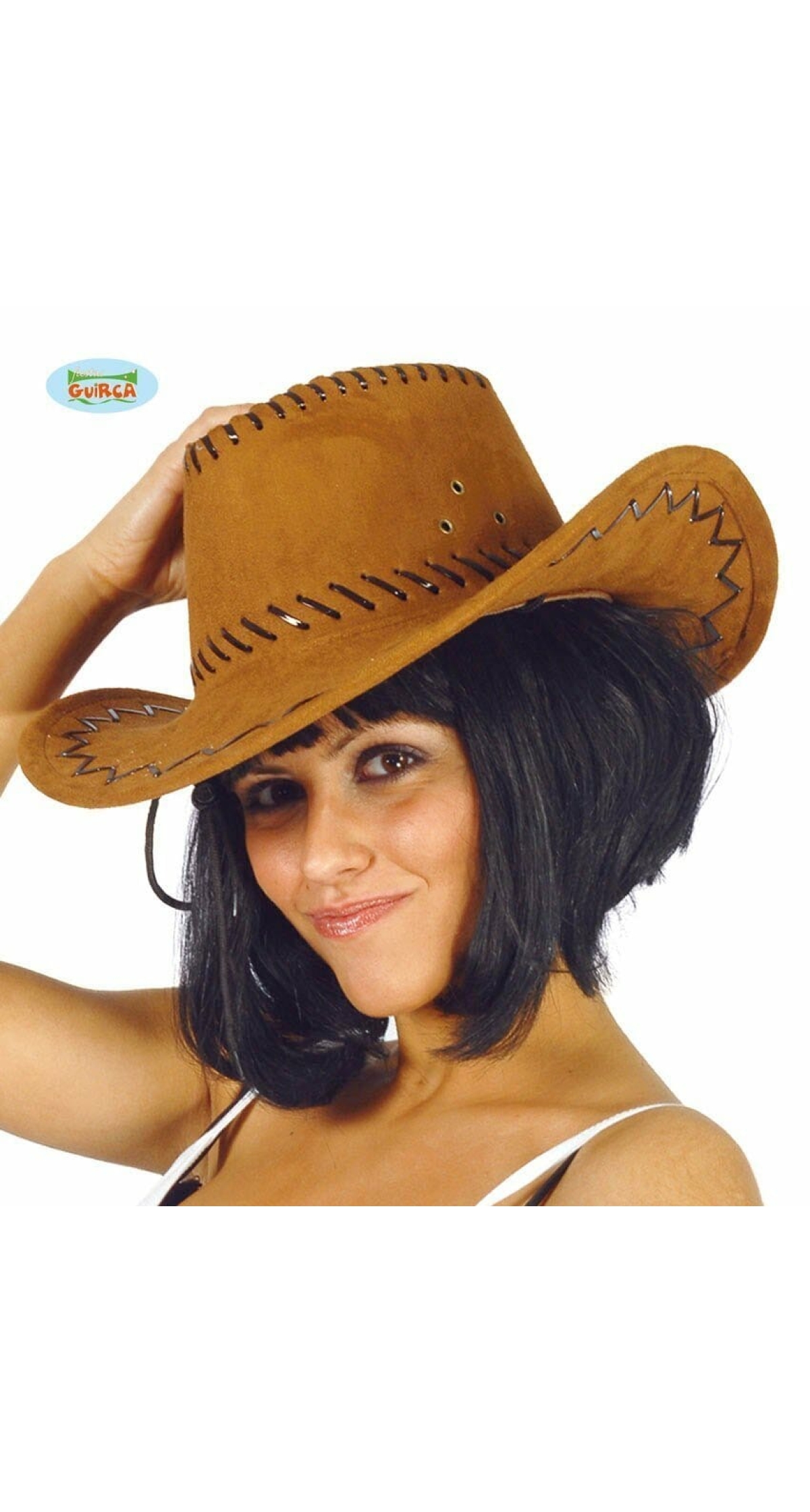 Cowboy Stitched Brown Hat (Sombrero Vaquero) - Adult One Size