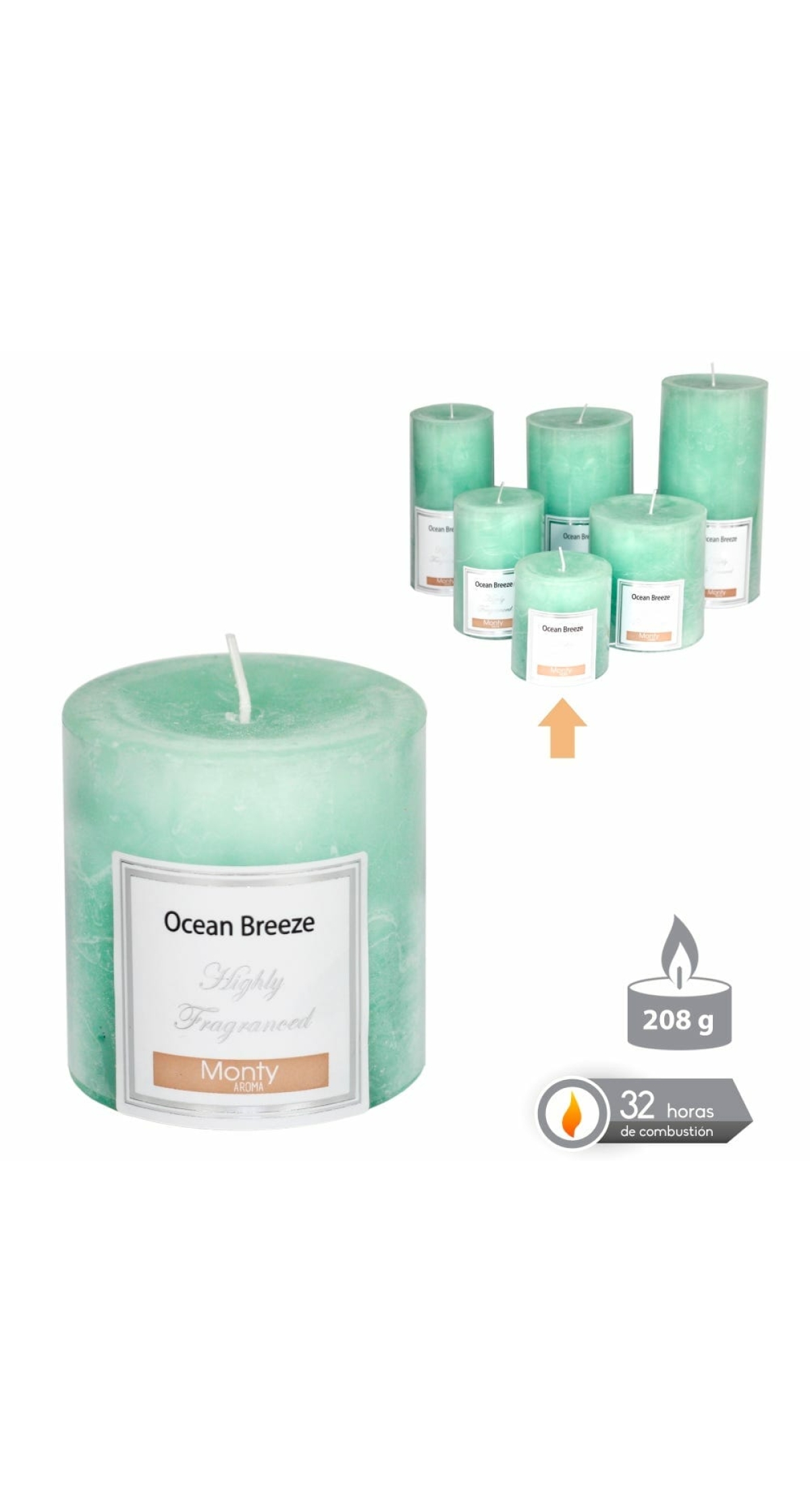 CYLINDRICAL CANDLE WITH PERFUME 7 X 7 CM