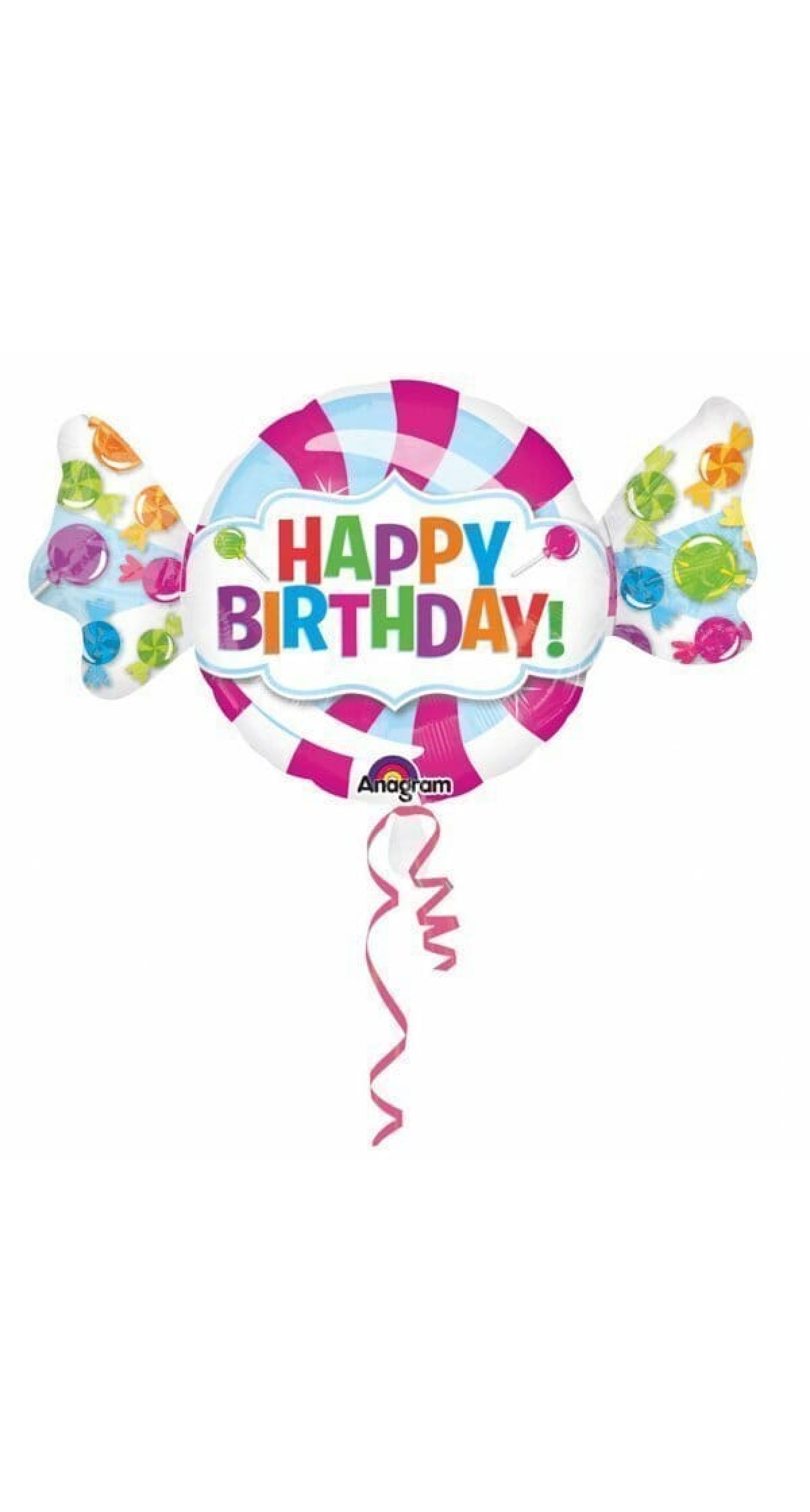 Happy Birthday Sweet Shop Foil Balloon 40" x 24" (101cm x 60cm)