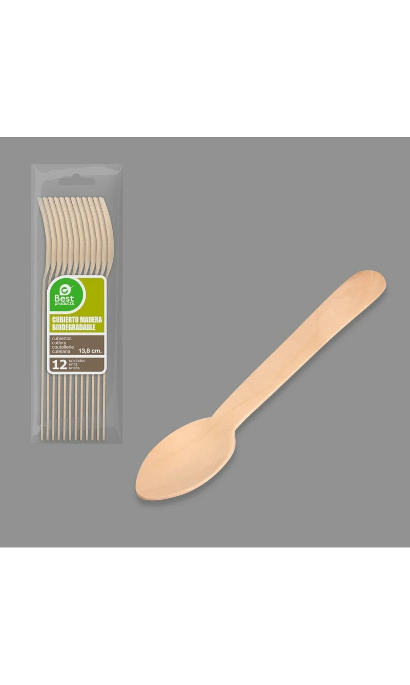 Wooden Tea Spoon 14cm - 12pk
