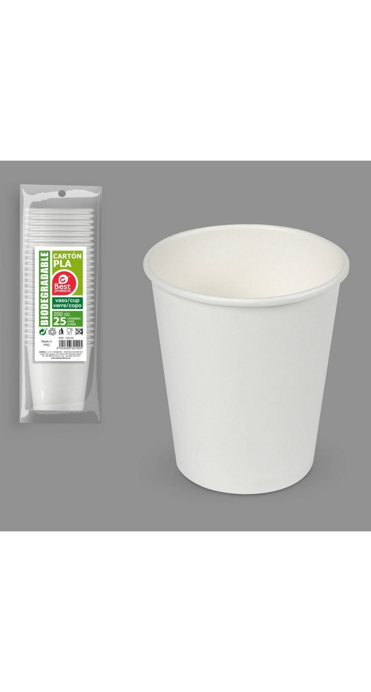Paper Cups 200ml White - 25pk