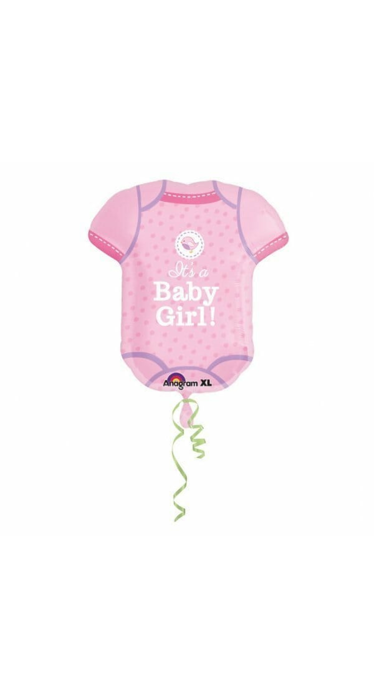 SuperShape Baby Shower With Love Girl Foil Balloon - 55 x 60 cm