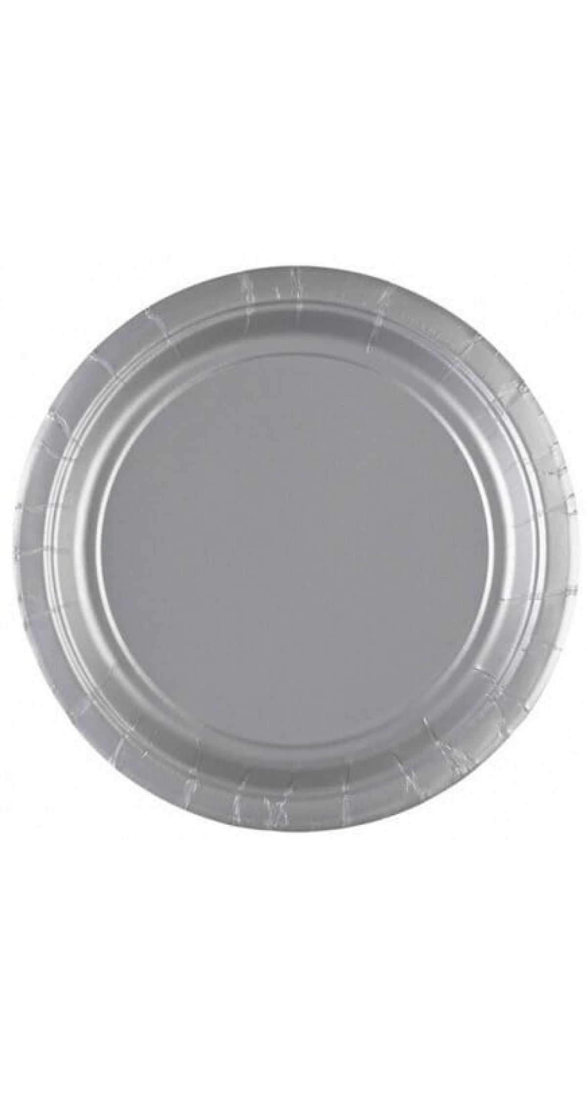 Silver - 8 x Paper Plates 22.9 cm