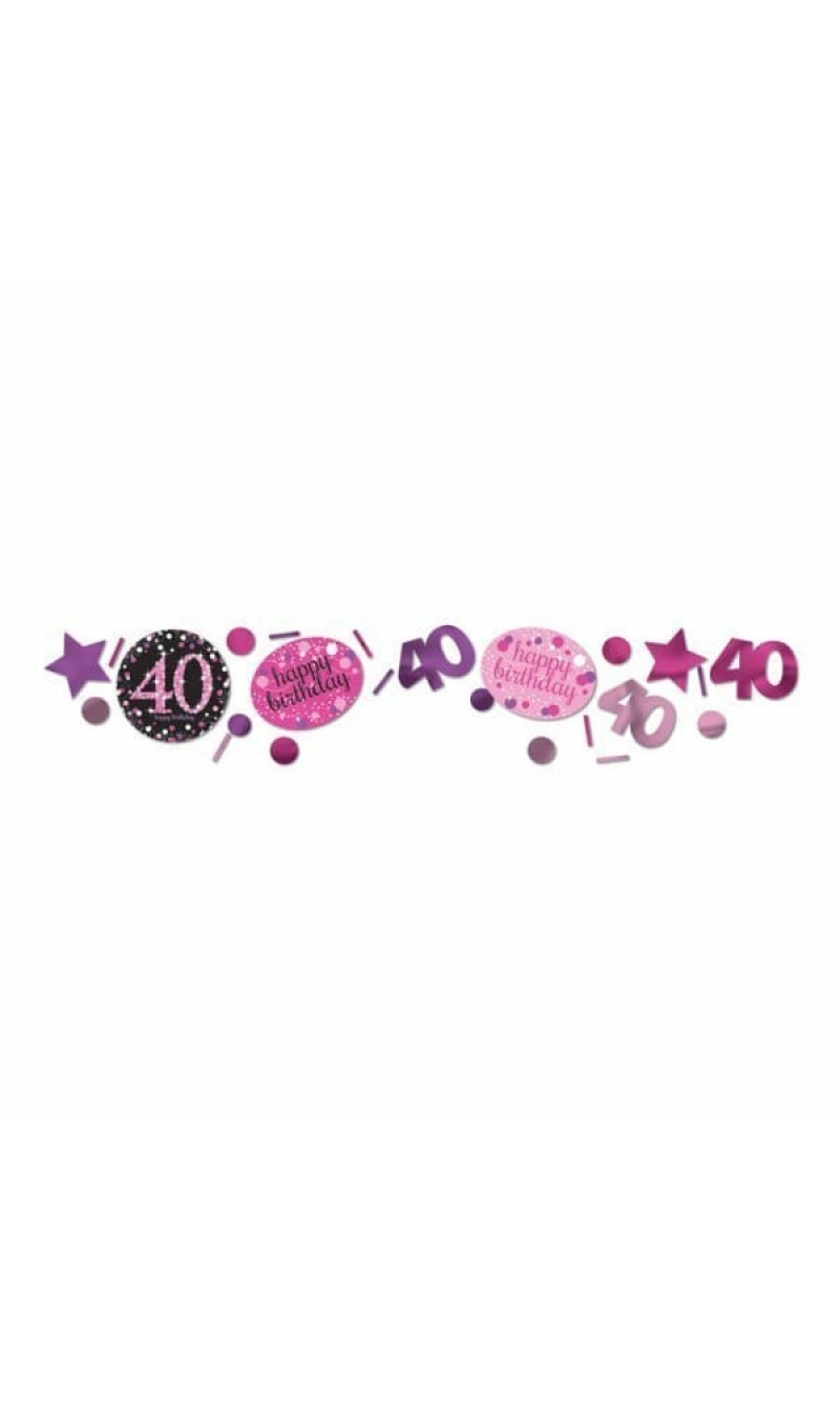 40th Pink Sparkling Celebration Confetti – 34g