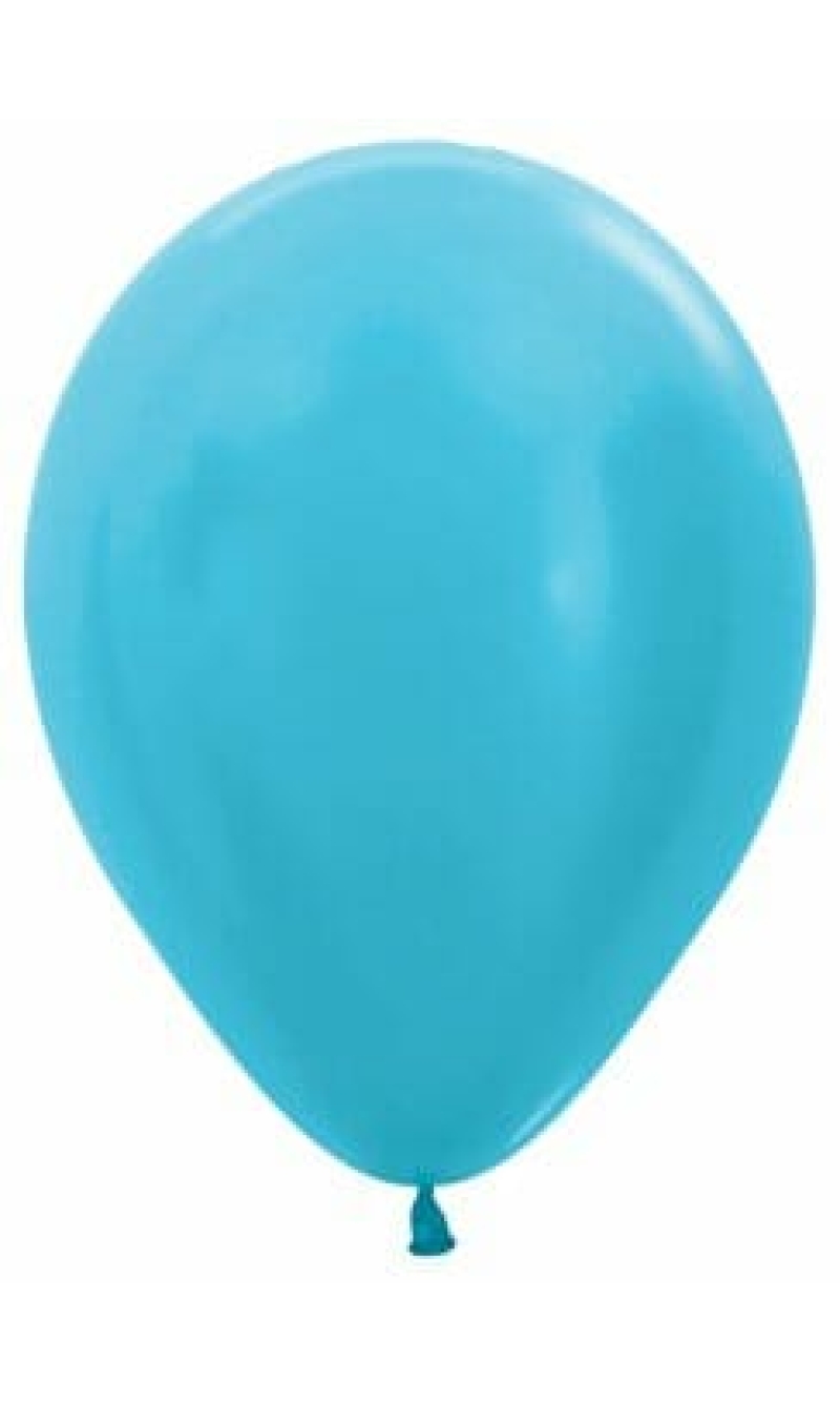 Satin Pearl - Carribean Blue 12" Balloon