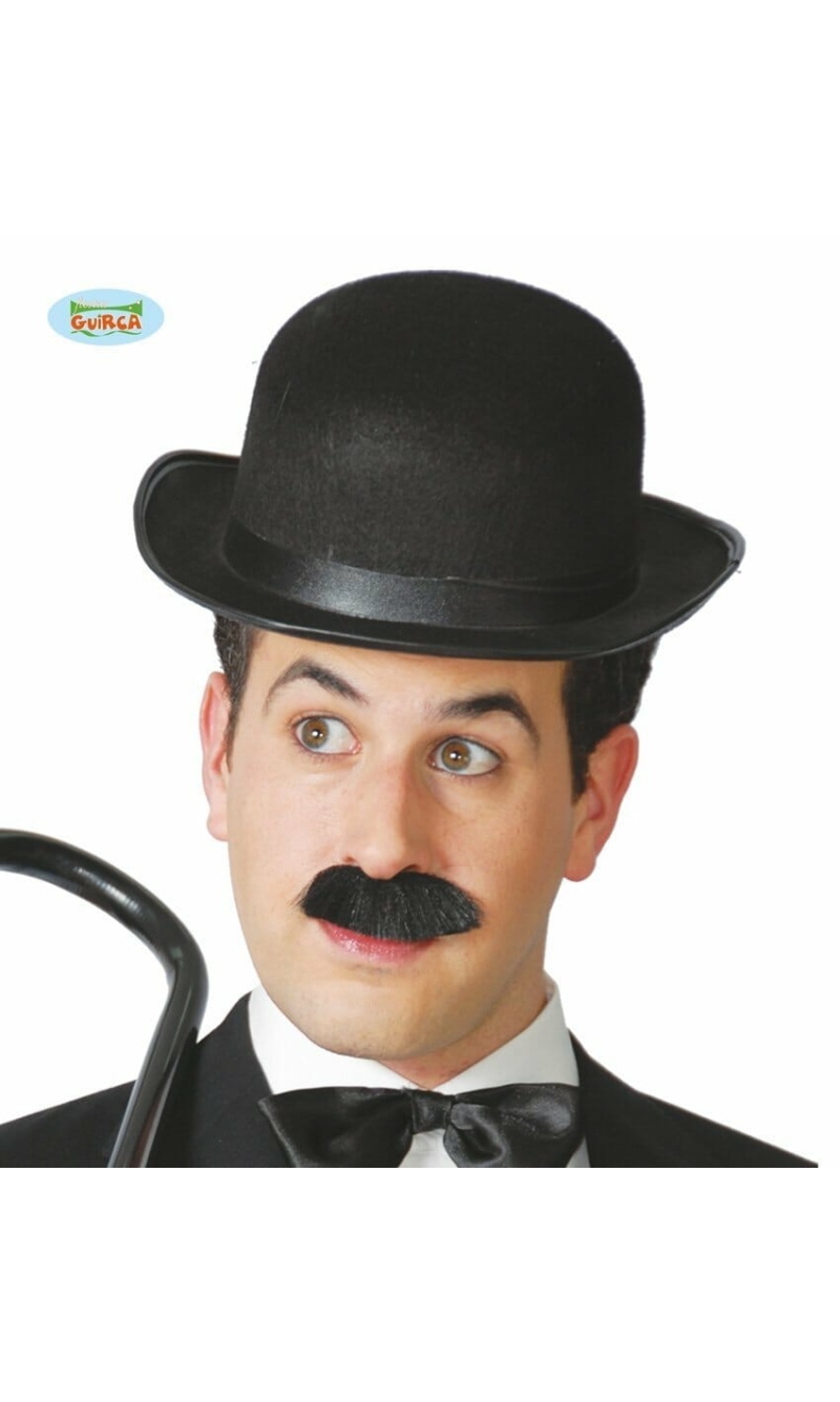 Black Felt Bowler Hat - Adult One Size