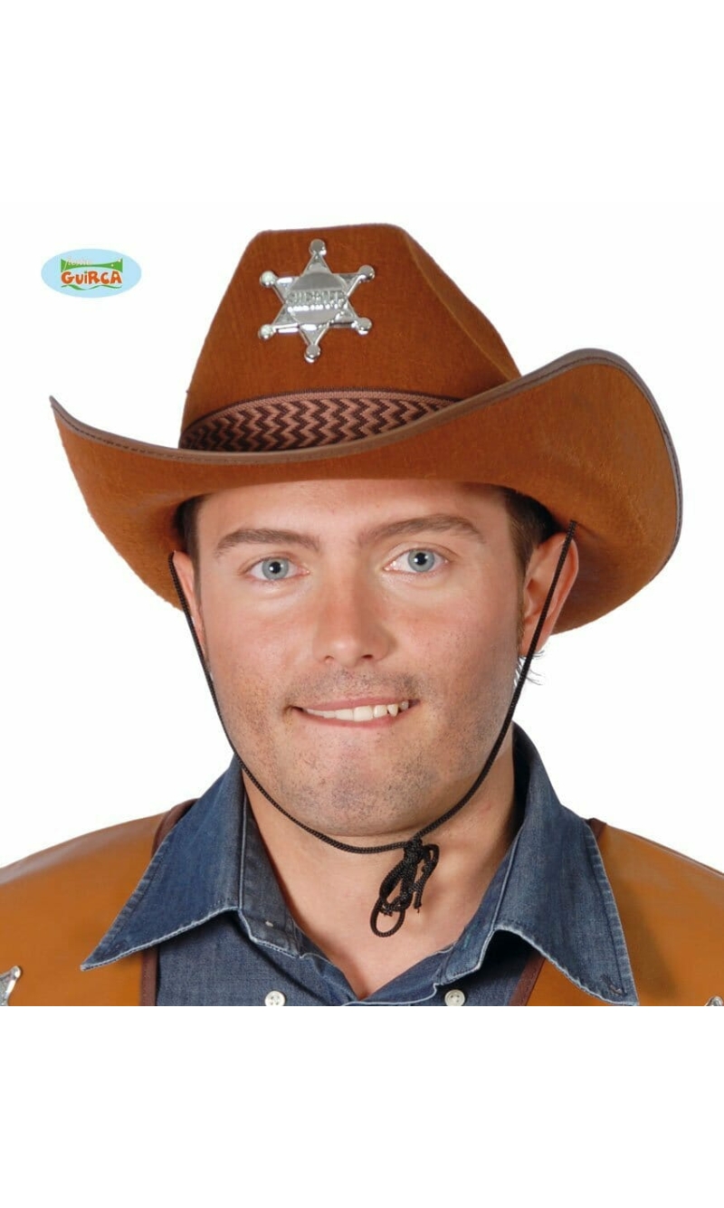 Cowboy Sheriff Hat (Sombrero Vaquero) - Adults One Size