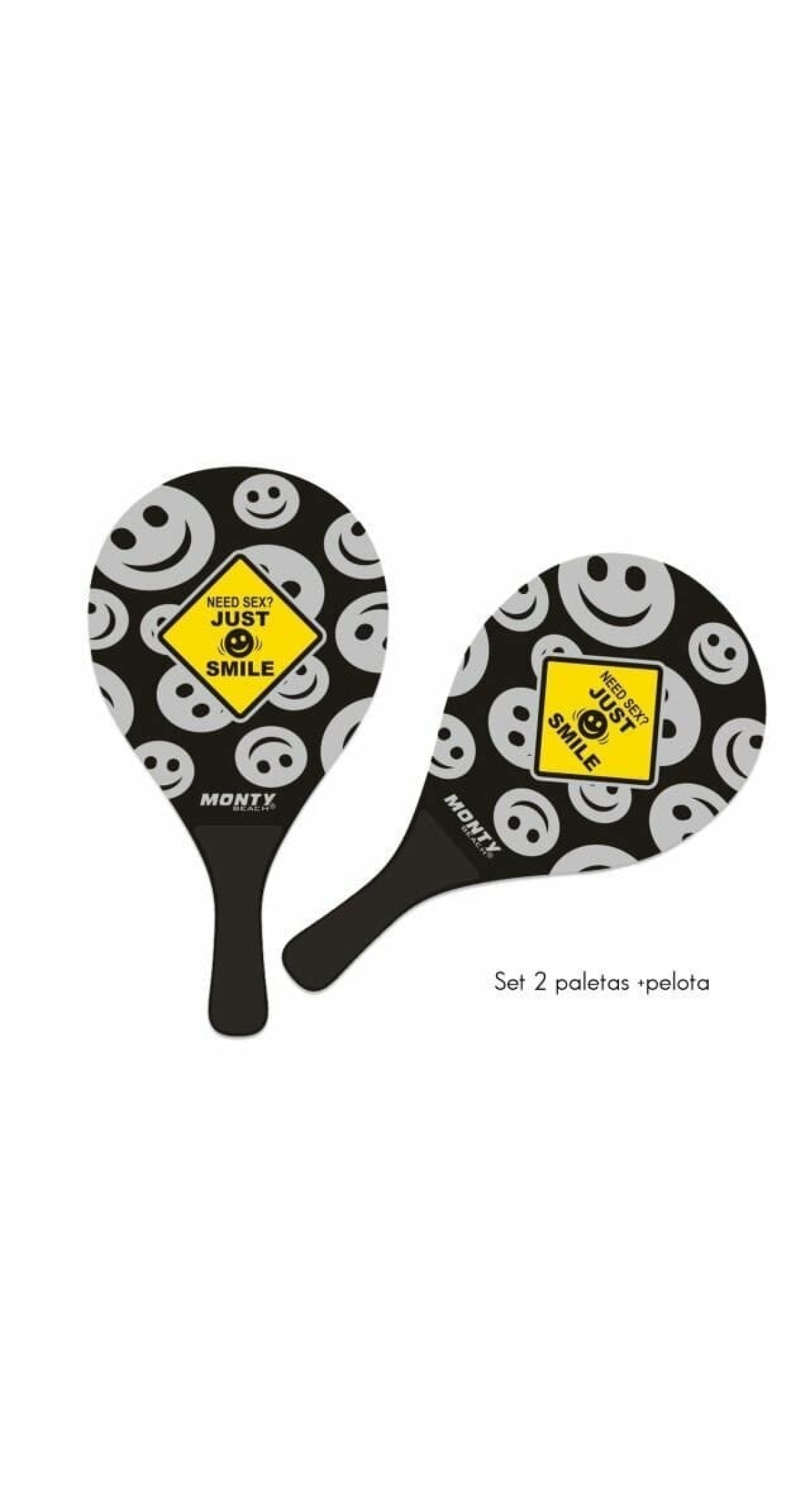 Ping Pong Ball & 2 Rackets Set (Need Sex?.. Just Smile)