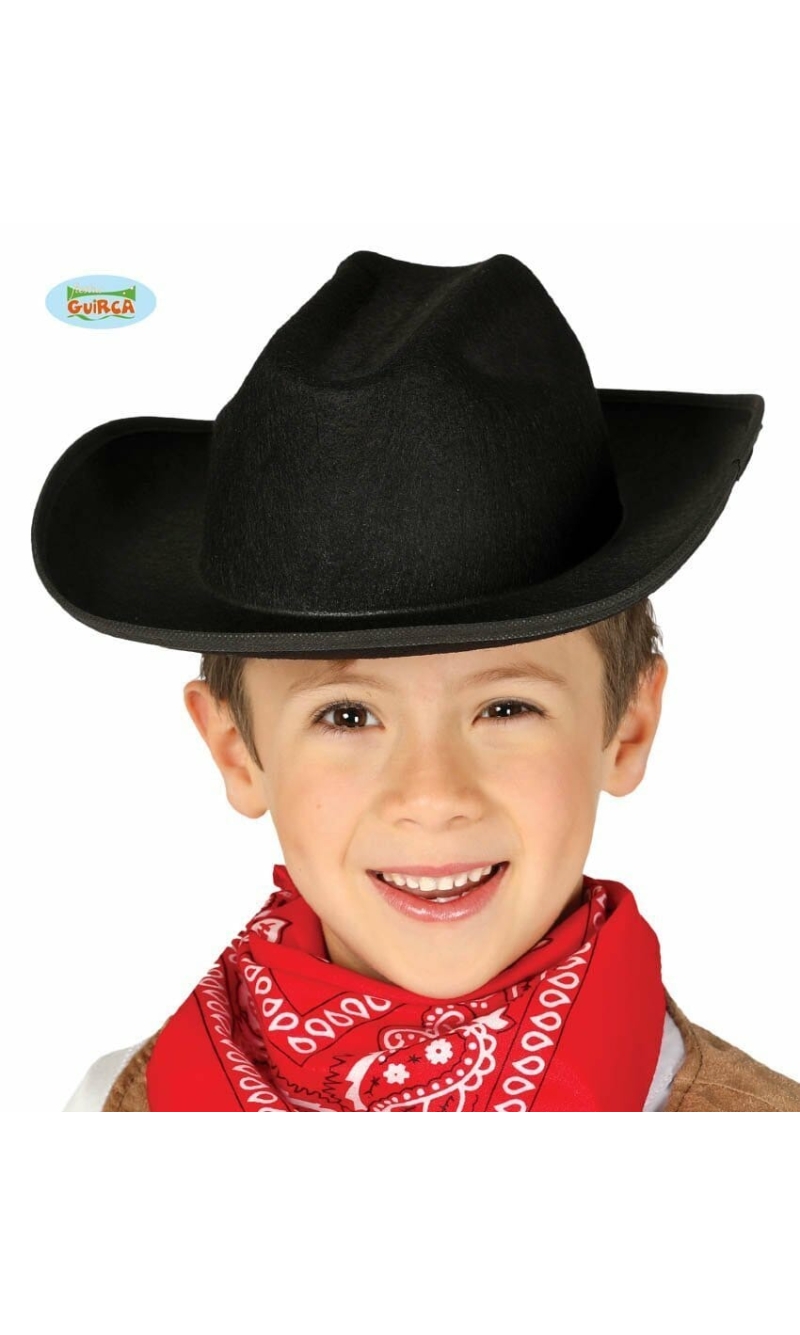 Black Felt Cowboy Hat - Child Size