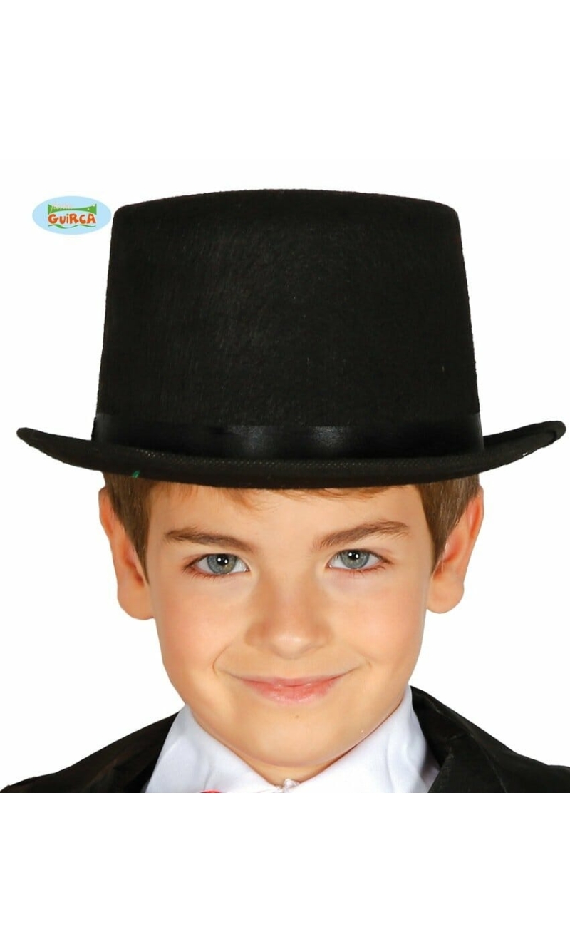 Black Felt Top Hat - Child One Size