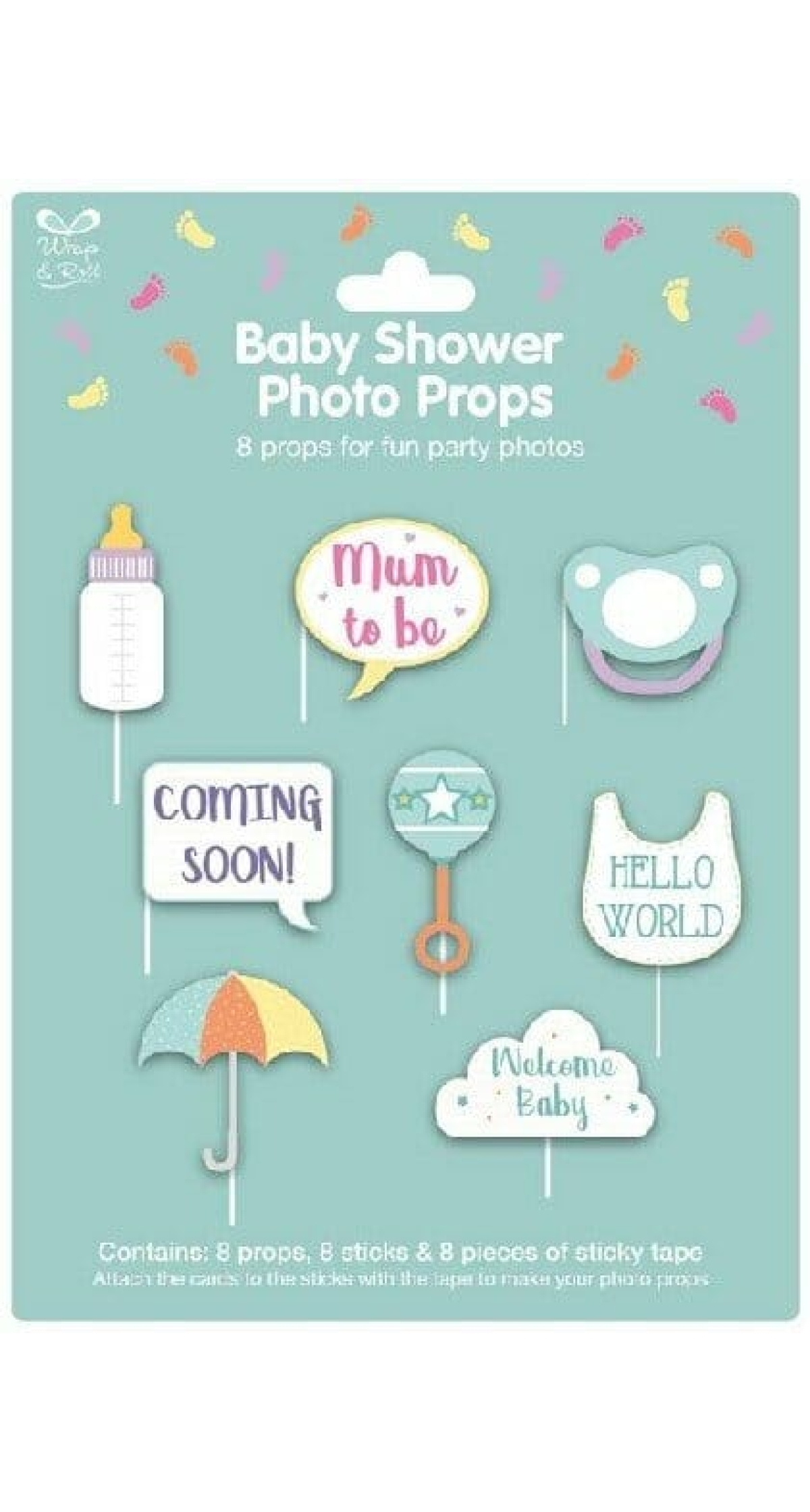 Baby Shower Photo Props - 8pk