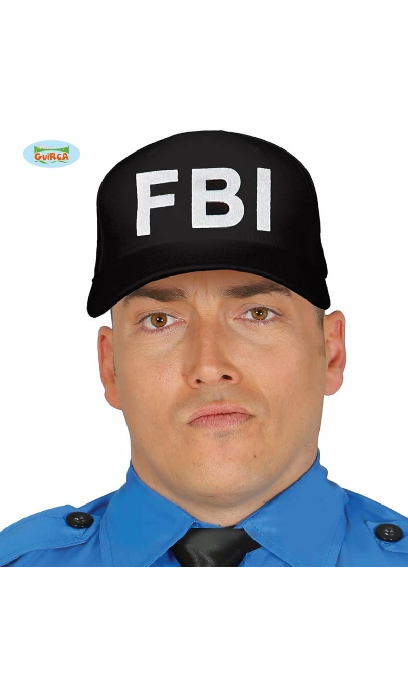 Black F.B.I. Hat - Adult One Size