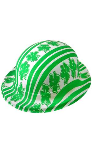 St Patrick's Day Plastic Shamrock Bowler Hat - 1pk
